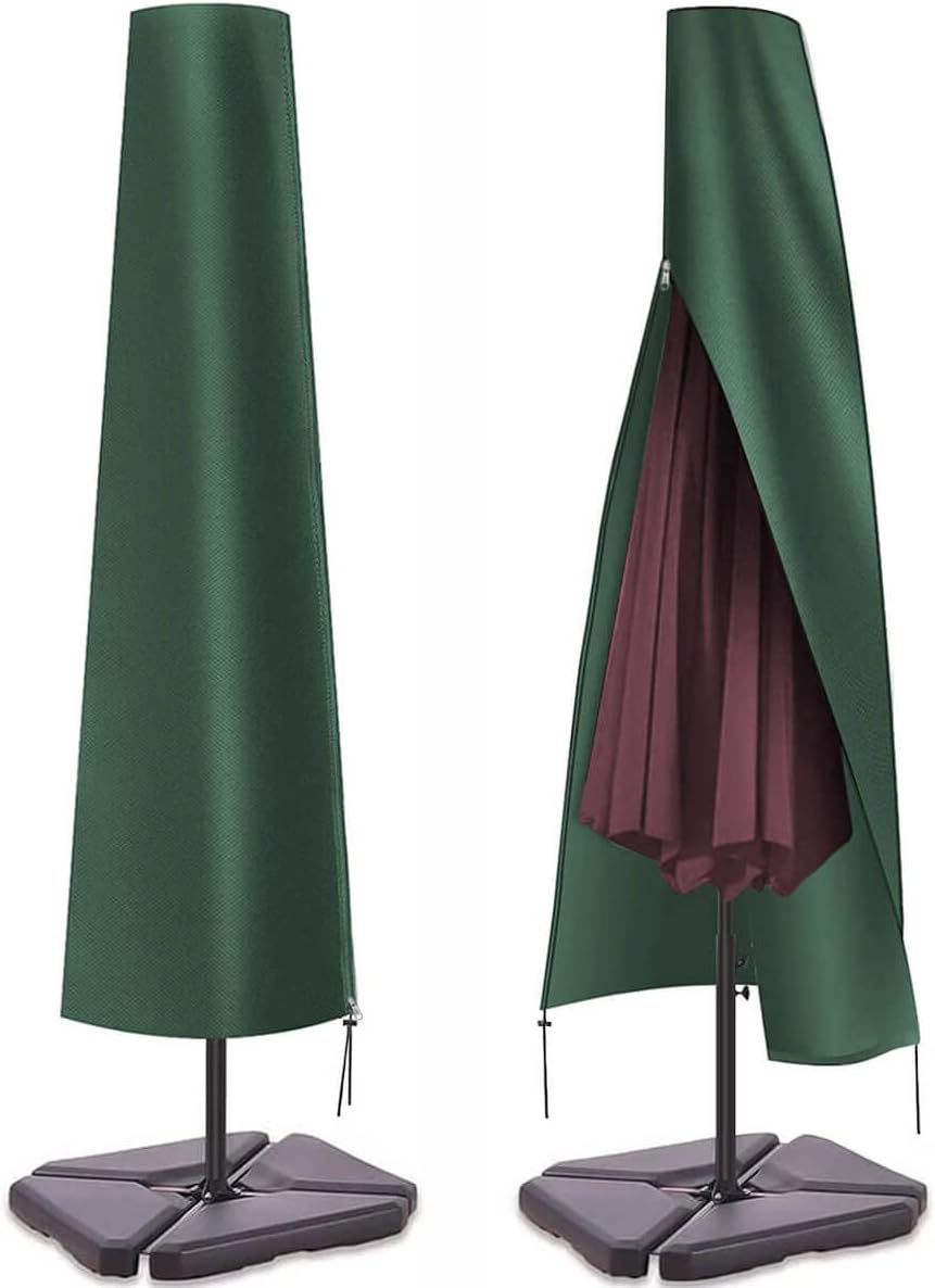 Thumbnail 5 de PATIO PLUS Parasol Cover for Garden Umbrellas (160x24x24cm) – Waterproof, Windproof Polyethylene Fabric, Green