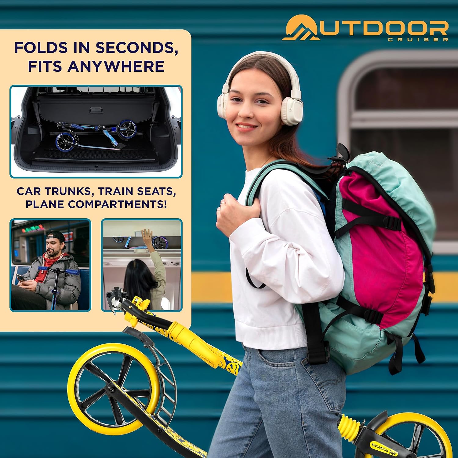 Thumbnail 6 de Outdoor Cruiser Kick Scooter 8-inch Wheels 🛴