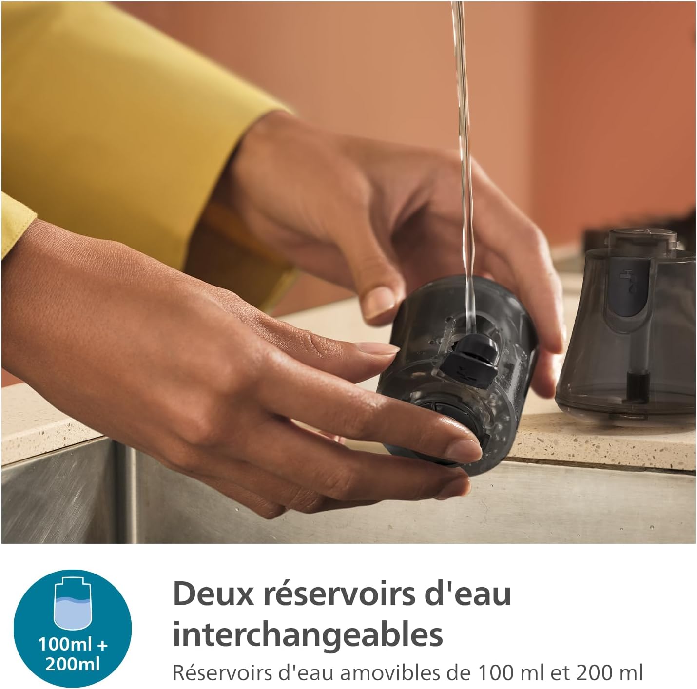 Detalle de PHILIPS Défroisseur à Main Série 7000 STH7060/80 — Steamer 1500W, vapeur 28 g/min, OptimalTEMP