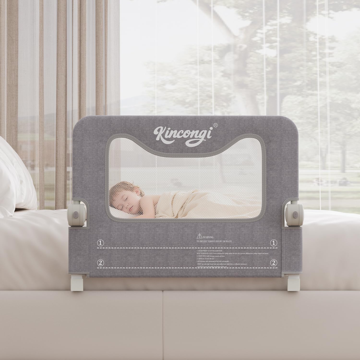 Detalle de Kincongi Toddler Bed Rail, 32-Inch