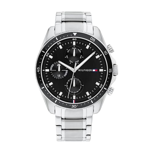 Detalle de Tommy Hilfiger Analogue Multifunction Quartz Watch for Men (1791835) with Silver Stainless Steel Bracelet