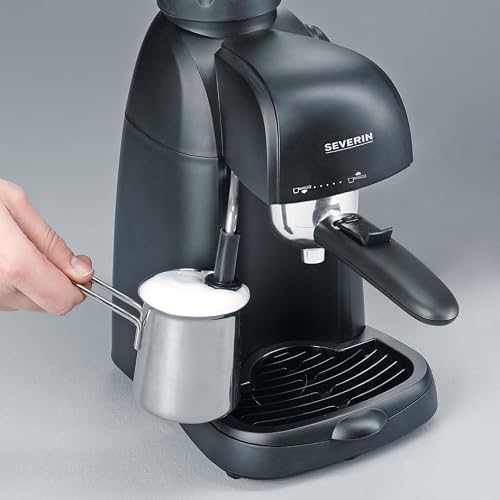 Detalle de SEVERIN Espressomaschine: kompakte 2-Tassen-Kaffeemaschine mit Milchschaumdüse