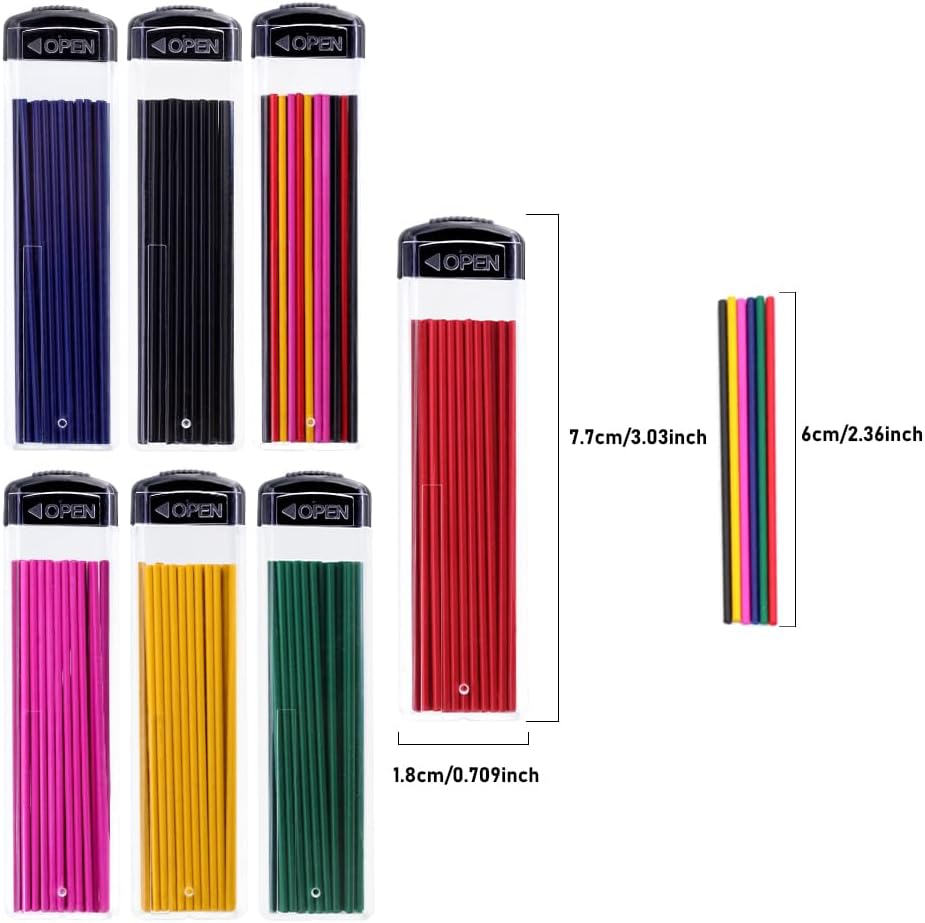 Thumbnail 4 de MROOFUL 1.3mm 色シャープペンシル芯 6色セット、150本入り・収納チューブ5本（ブルー）