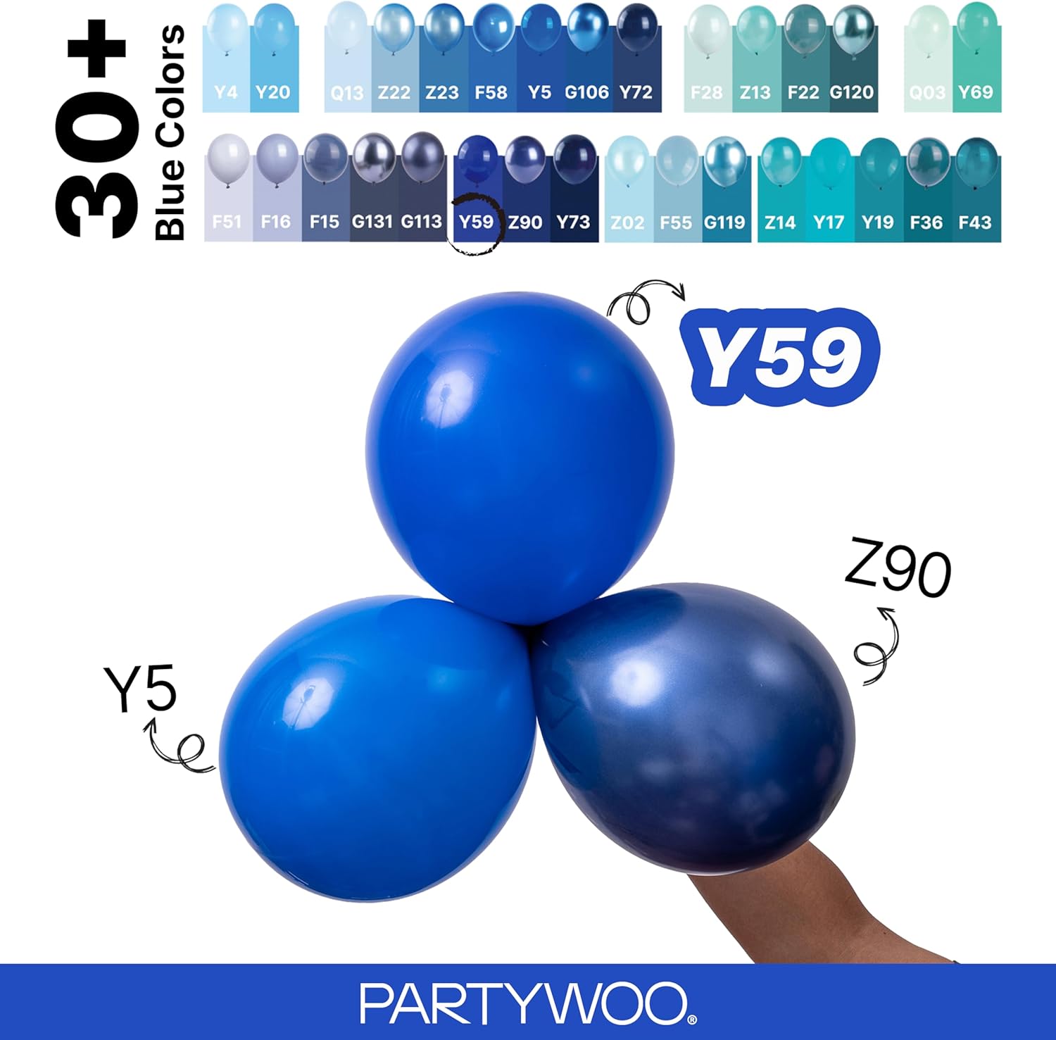 Thumbnail 3 de PartyWoo 140-Piece Navy Blue Balloon Kit for Arches, Garlands, and Celebrations