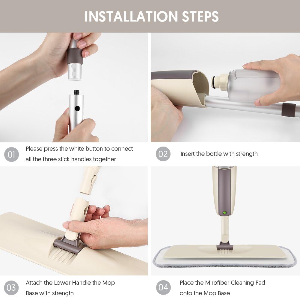 Thumbnail 4 de MEXERRIS Wet Mop with 3 Washable Pads — Spray Mop for Hardwood, Tile, Laminate & More