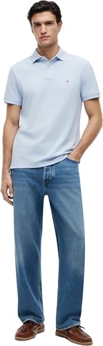 Detalle 2 de Tommy Hilfiger Polo Manches Courtes Homme 1985 Regular Fit – Breezy Blue