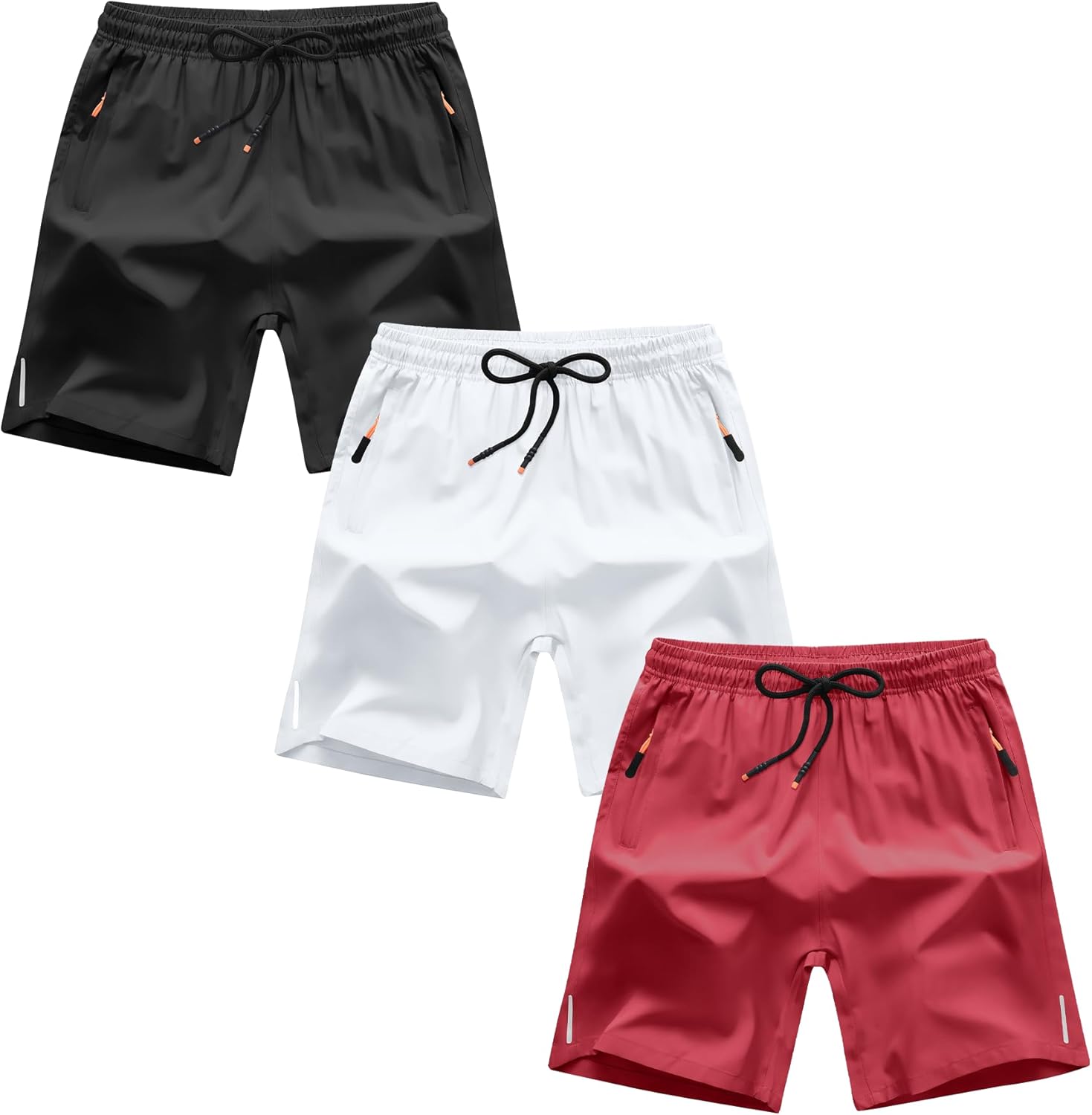 Thumbnail 6 de ANHDM Boys Shorts Quick Dry Athletic Running Shorts with Zipper Pockets