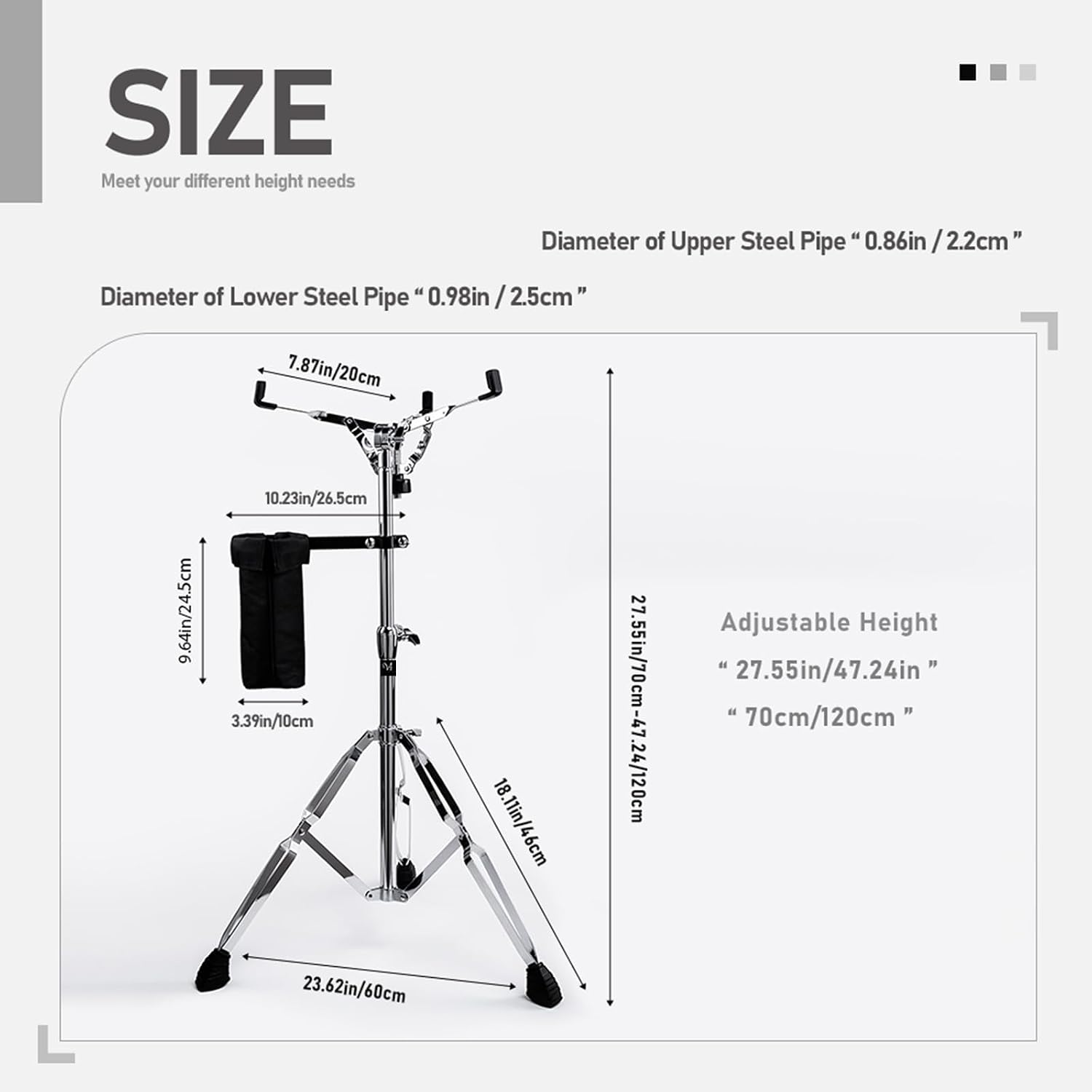 Thumbnail 3 de Vaisoeny Snare Drum Stand, Stainless Steel