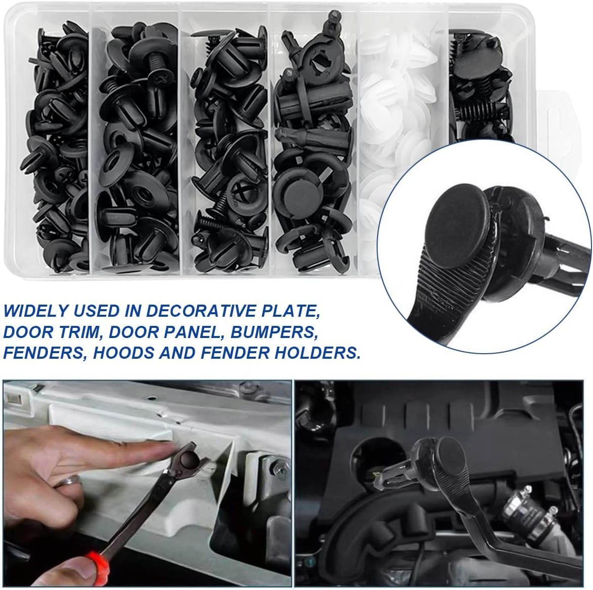 Detalle de EINESIN Car Push Retainer Clips assortment set