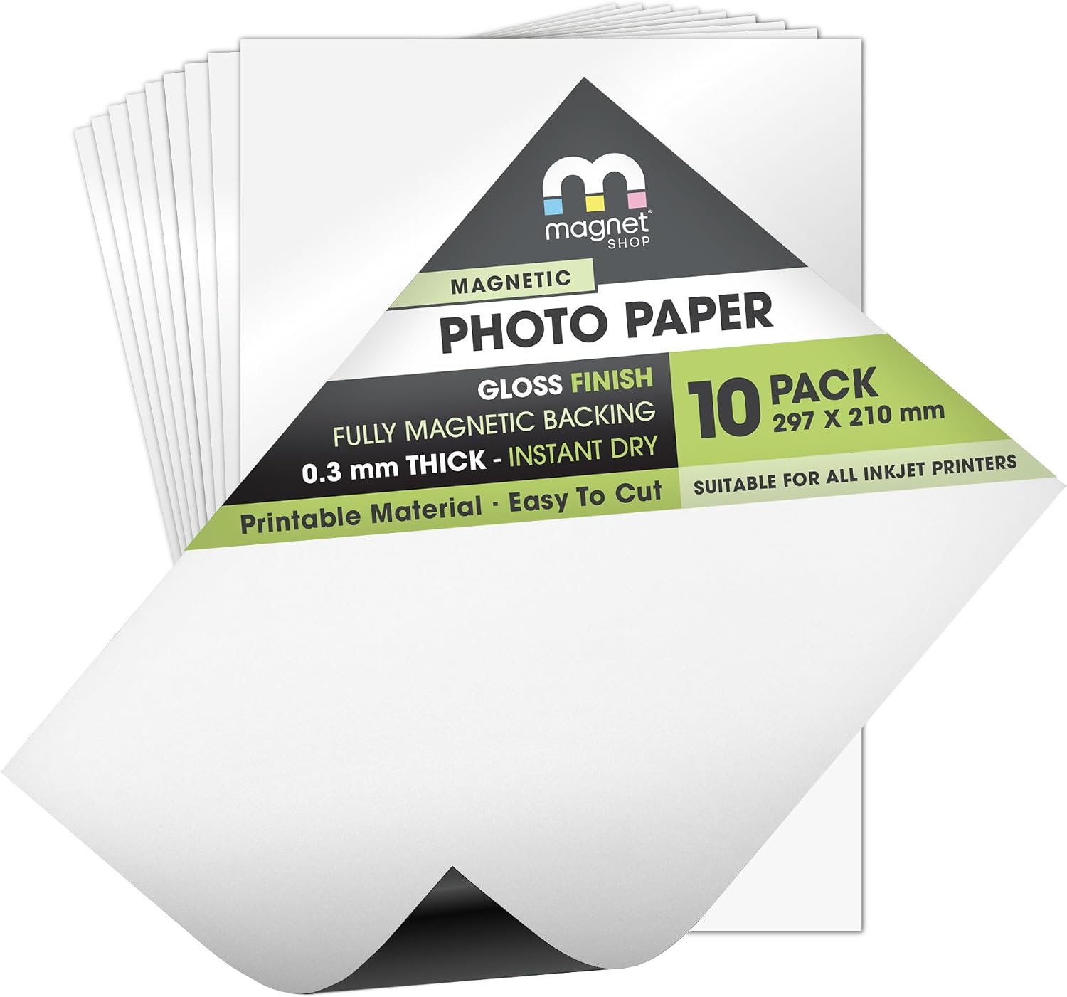 Detalle de TMS Magnetic Photo Paper (A4) with Glossy Finish | 10-pack for Inkjet Printers