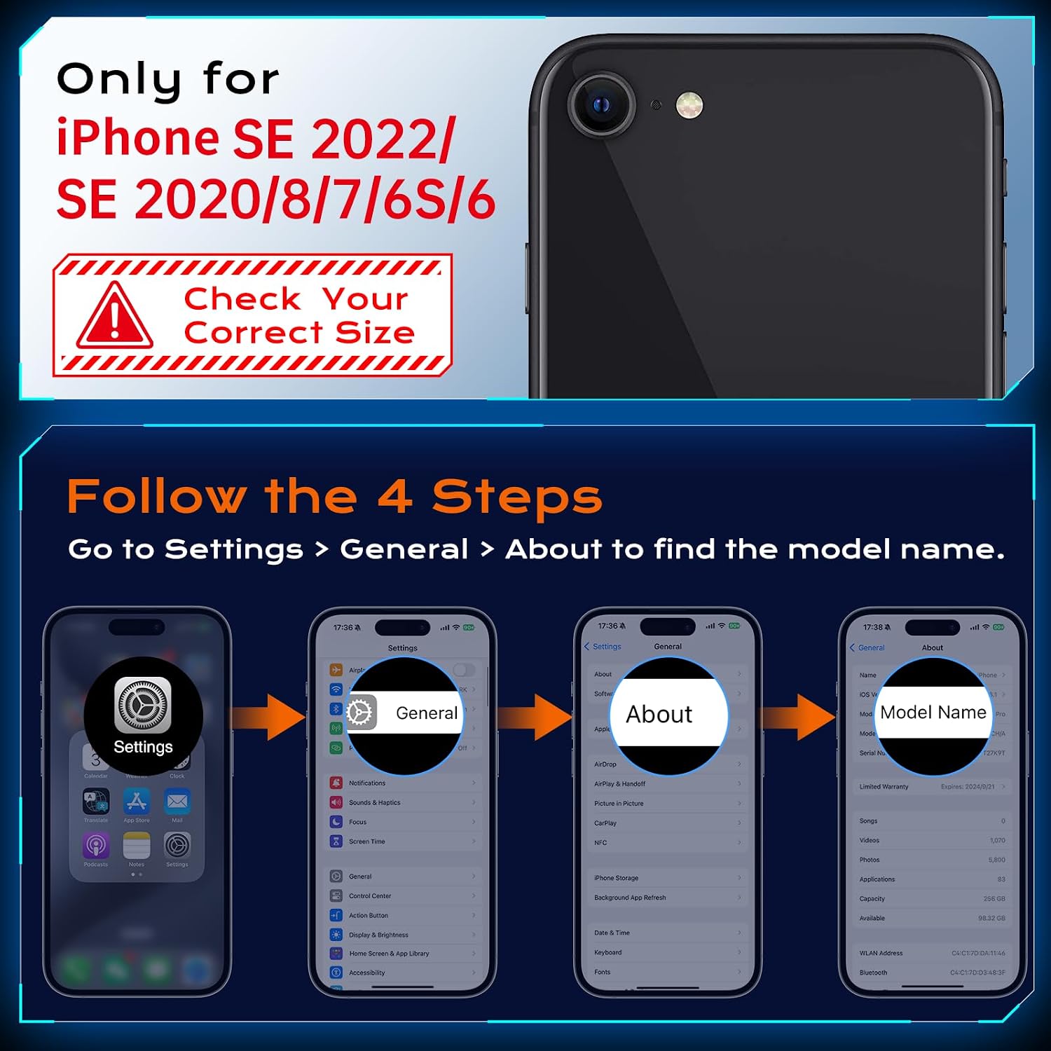 Thumbnail 6 de Anqrp Armor Hülle für iPhone SE (2020/2022) – Militärischer Schutz, Ringhalter & Ständer in Roségold