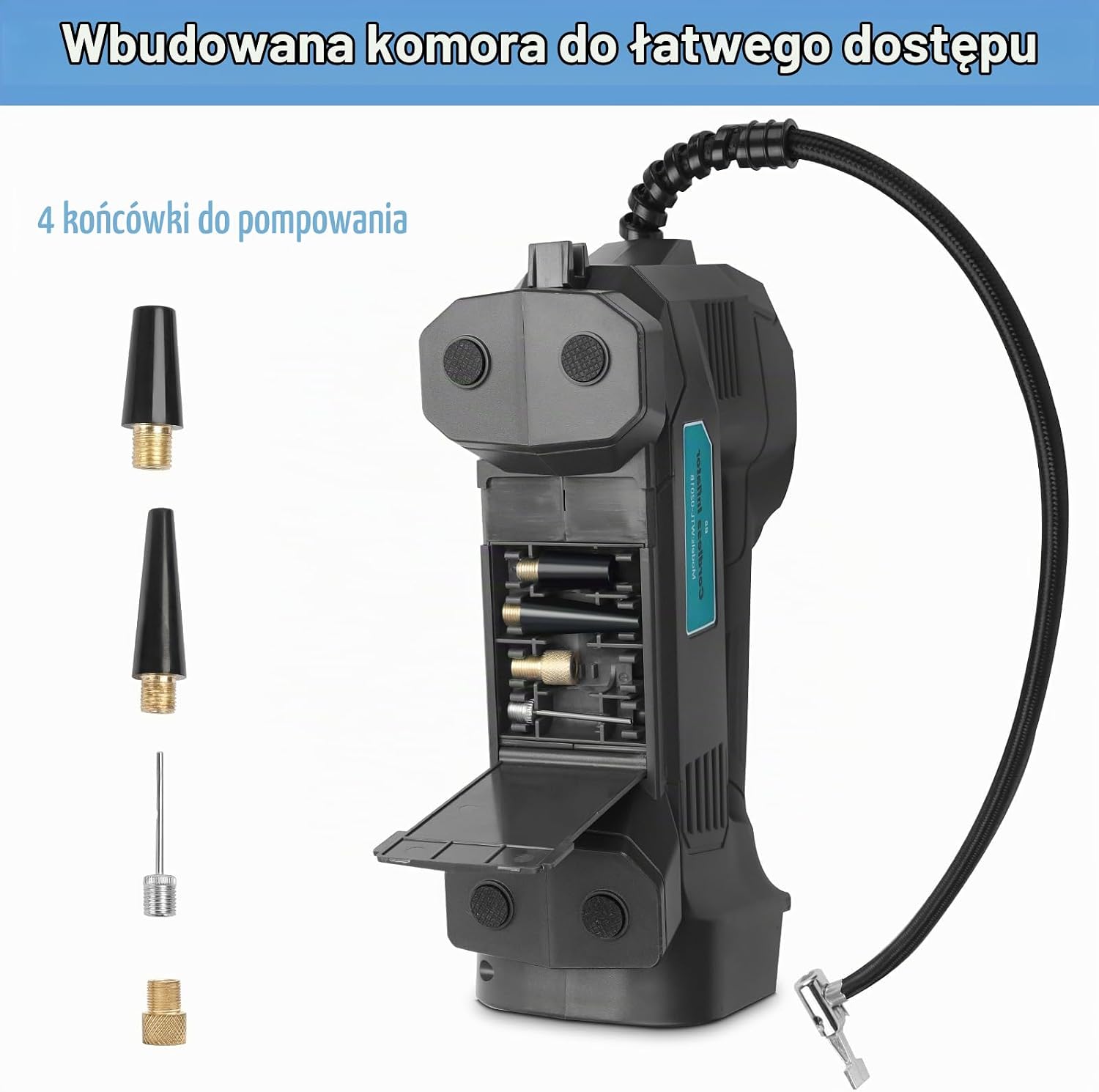 Thumbnail 1 de Powarobor UPUMP-WTL1020 – bezprzewodowy kompresor 18 V, 150 PSI, z wyświetlaczem LED