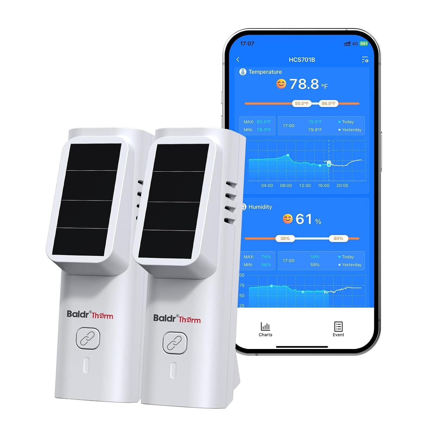 Detalle de Bluetooth Thermometer and Humidity Meter 2-Pack