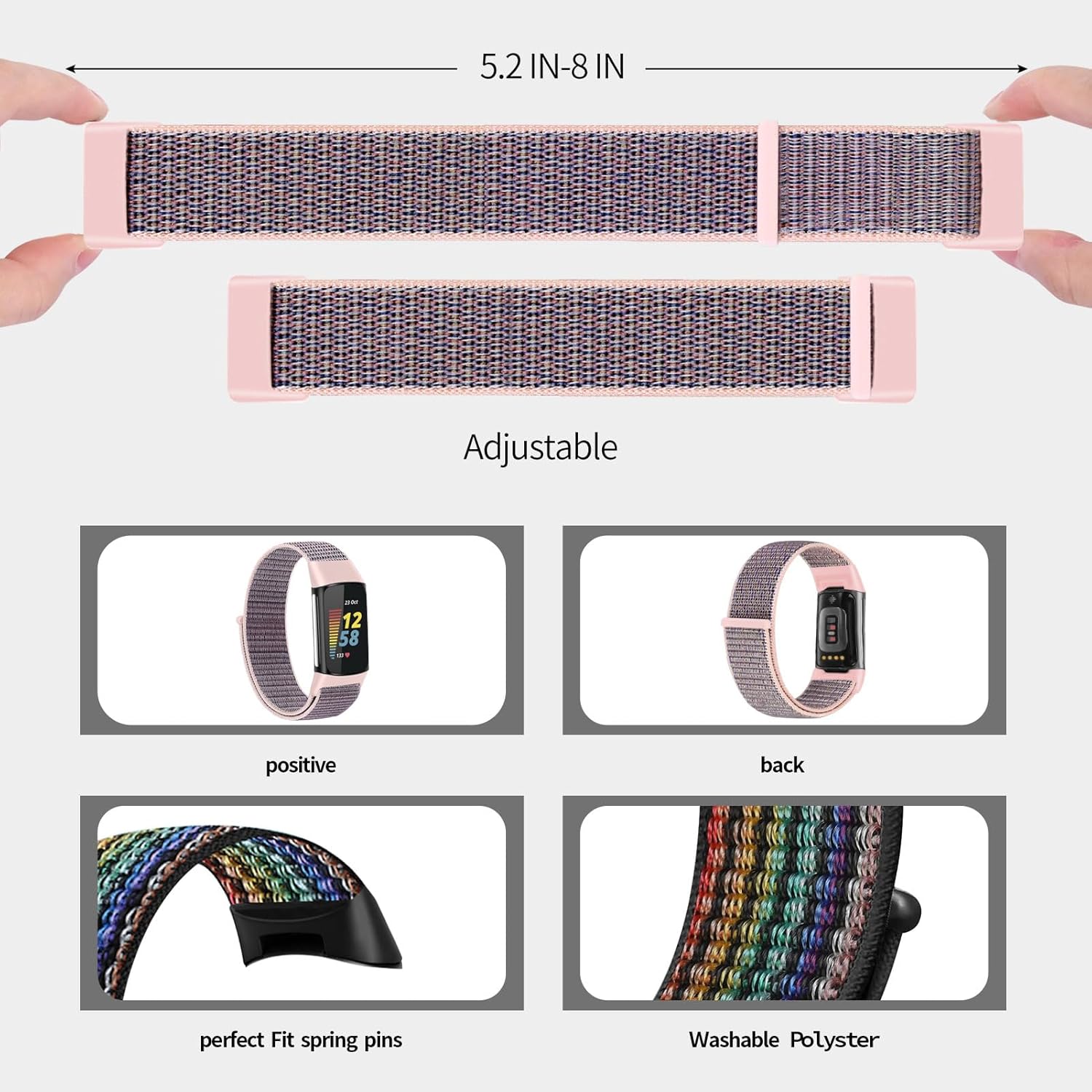 Thumbnail 1 de Ecogbd Nylon Strap for Fitbit Charge 5