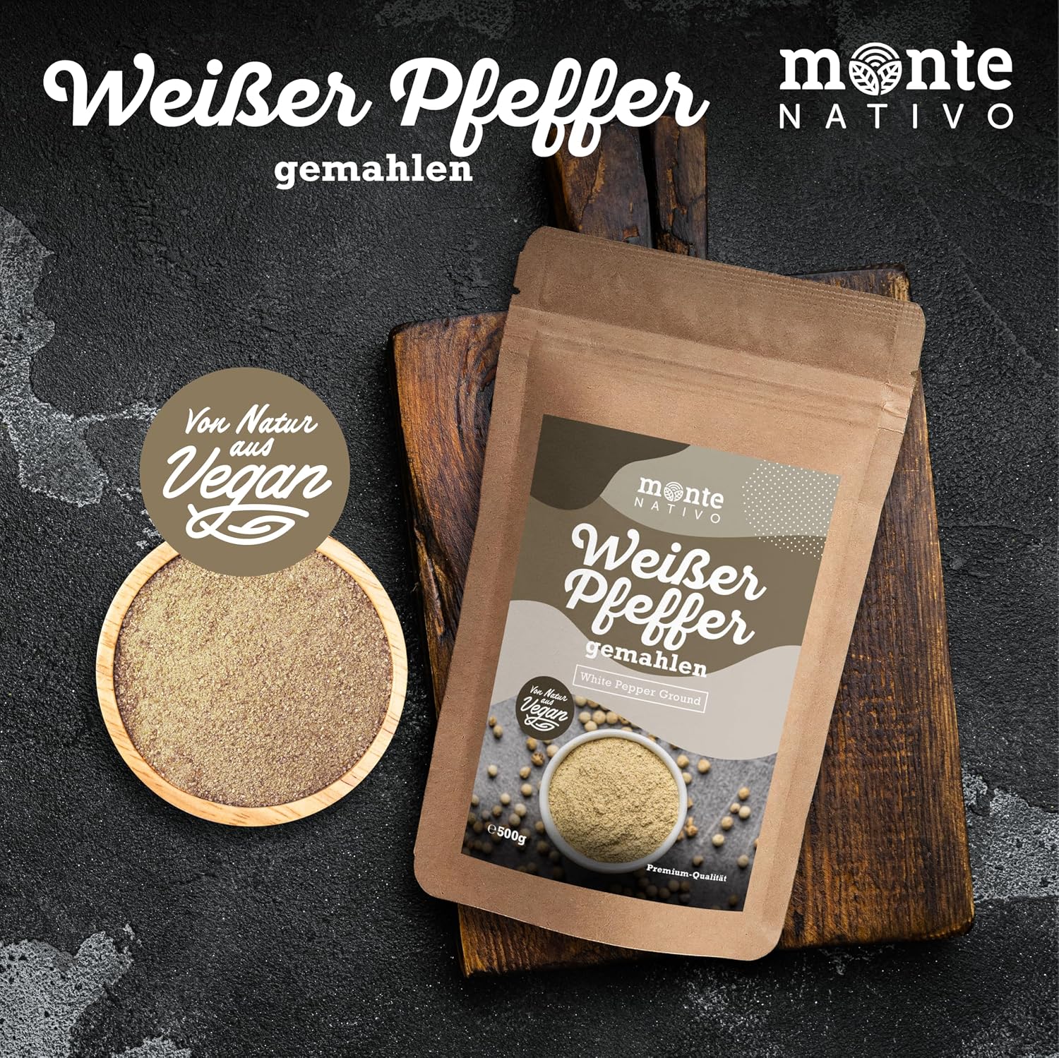 Thumbnail 4 de Monte Nativo Pfeffer gemahlen weiß – 500 g