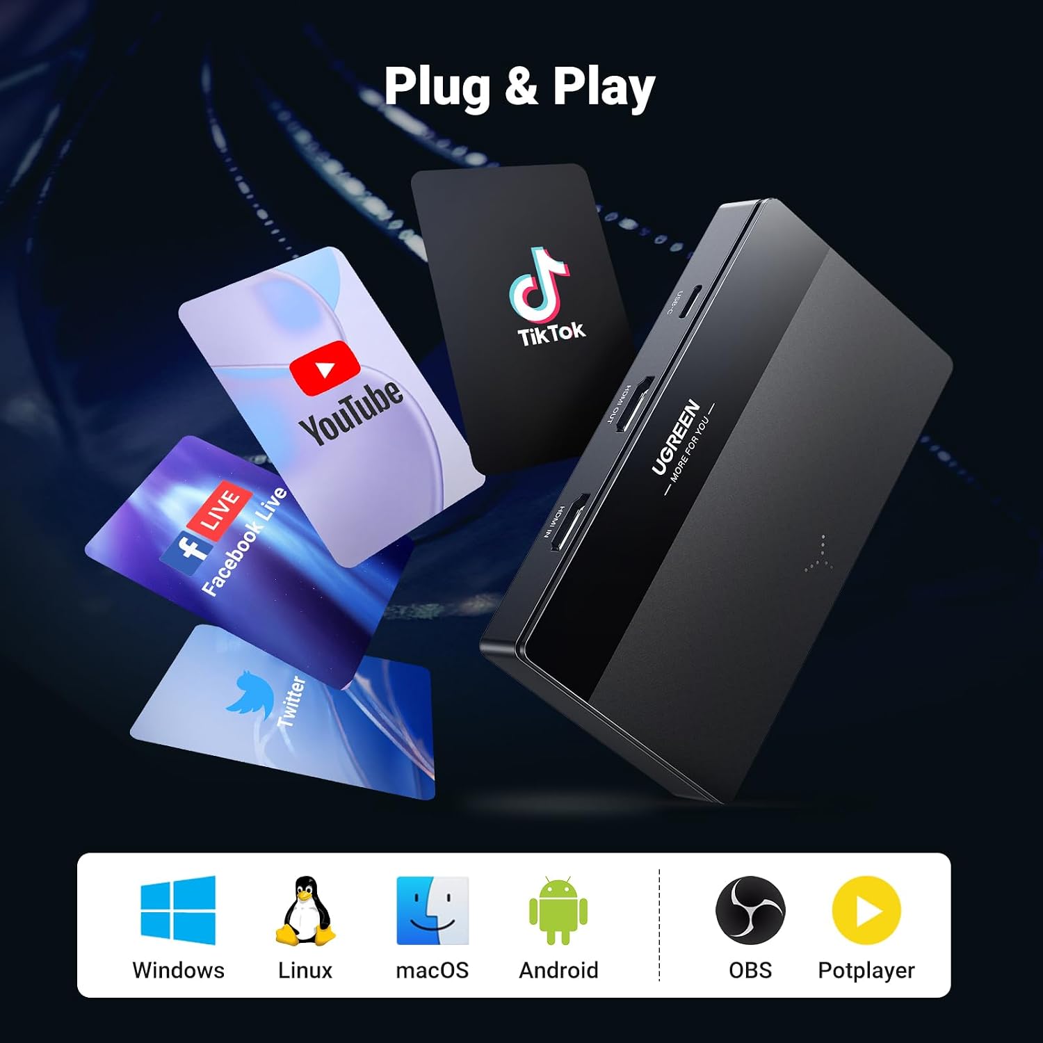 Thumbnail 4 de UGREEN Scheda Acquisizione HDMI USB C 4K60
