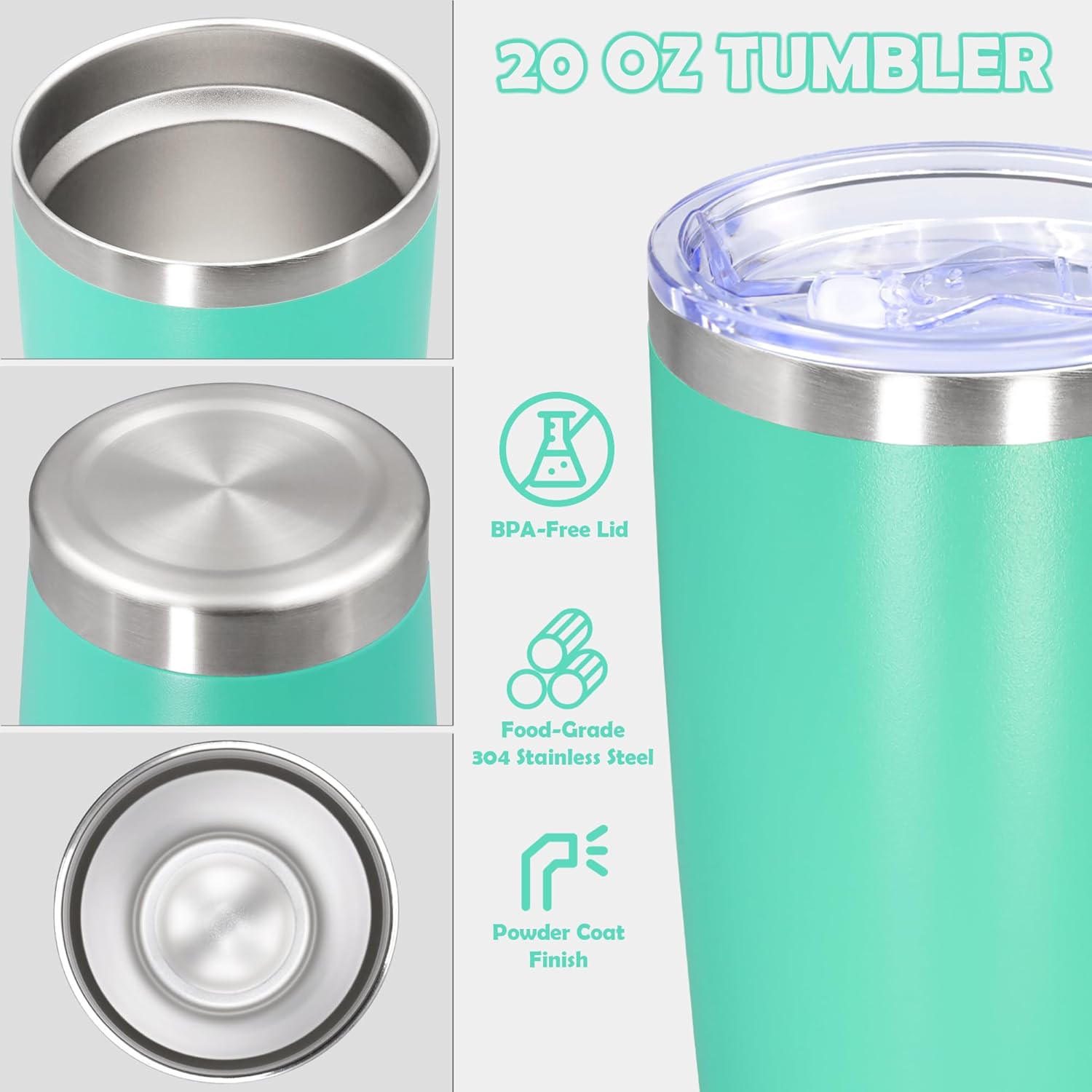 Thumbnail 2 de AUWBON 20oz Tumbler Travel Mug set