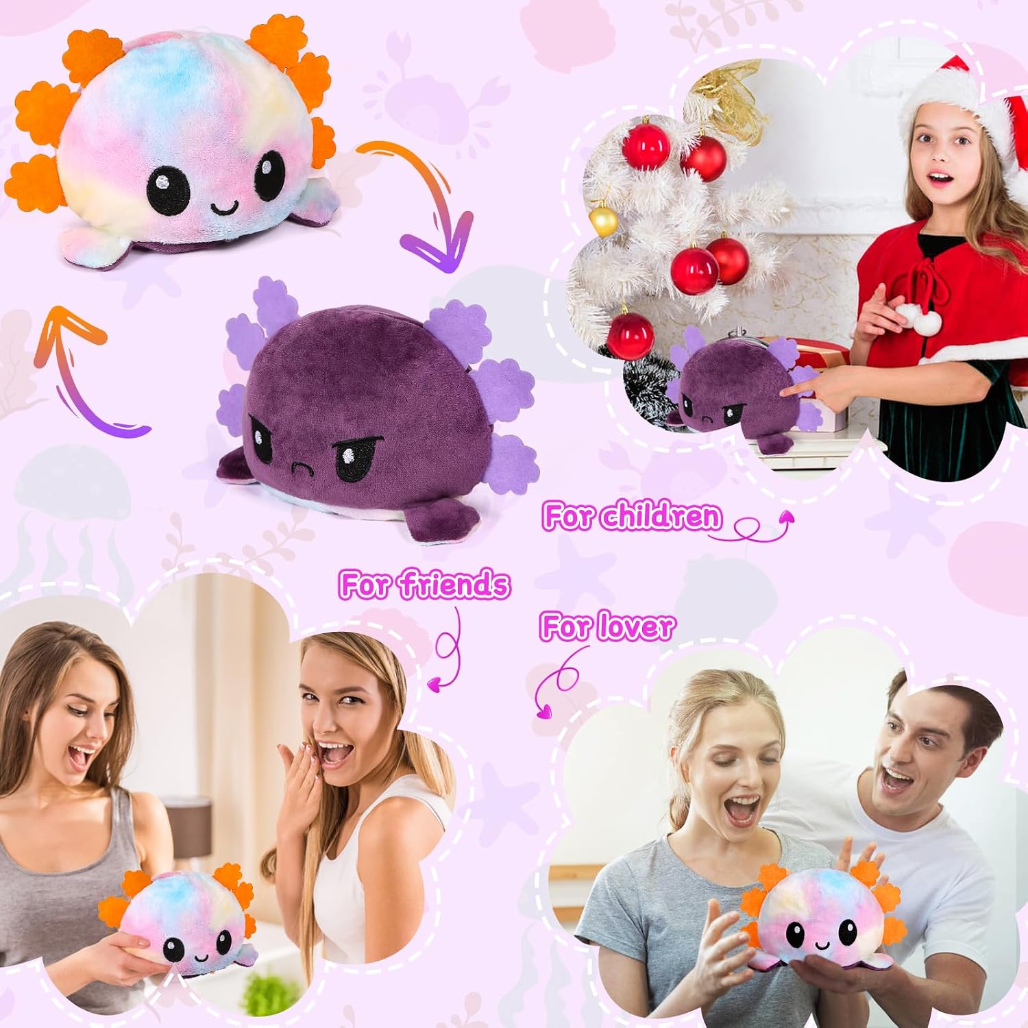 Thumbnail 4 de Thedttoy Reversible Axolotl Plush