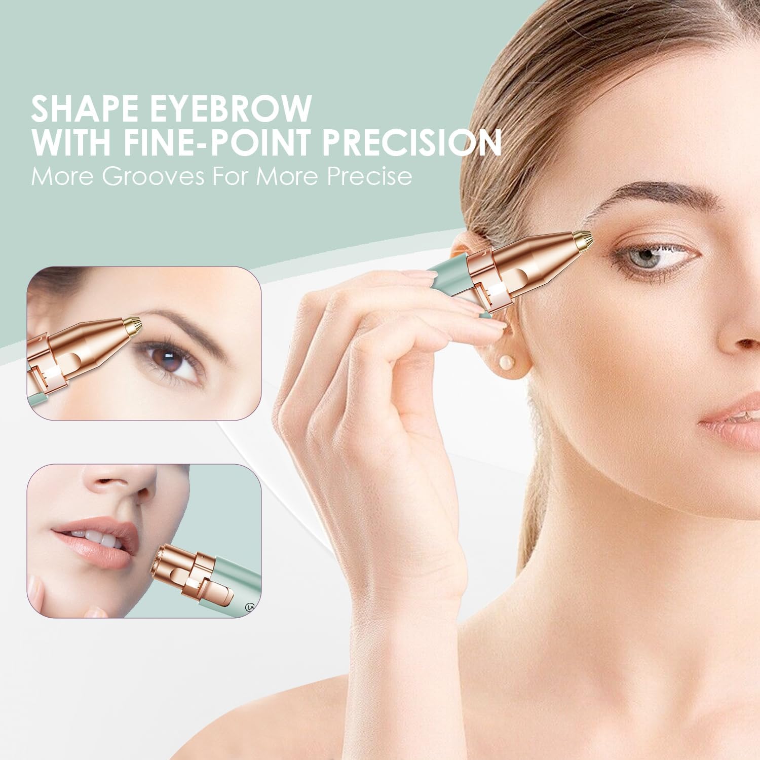 Thumbnail 3 de VG VOGCREST Eyebrow Facial Trimmer 2-in-1 Rechargeable 🔌🪒