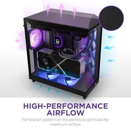 Thumbnail 4 de NZXT H6 Flow RGB Caja PC Gaming ATX 🖥️ Mid-Tower Compacta