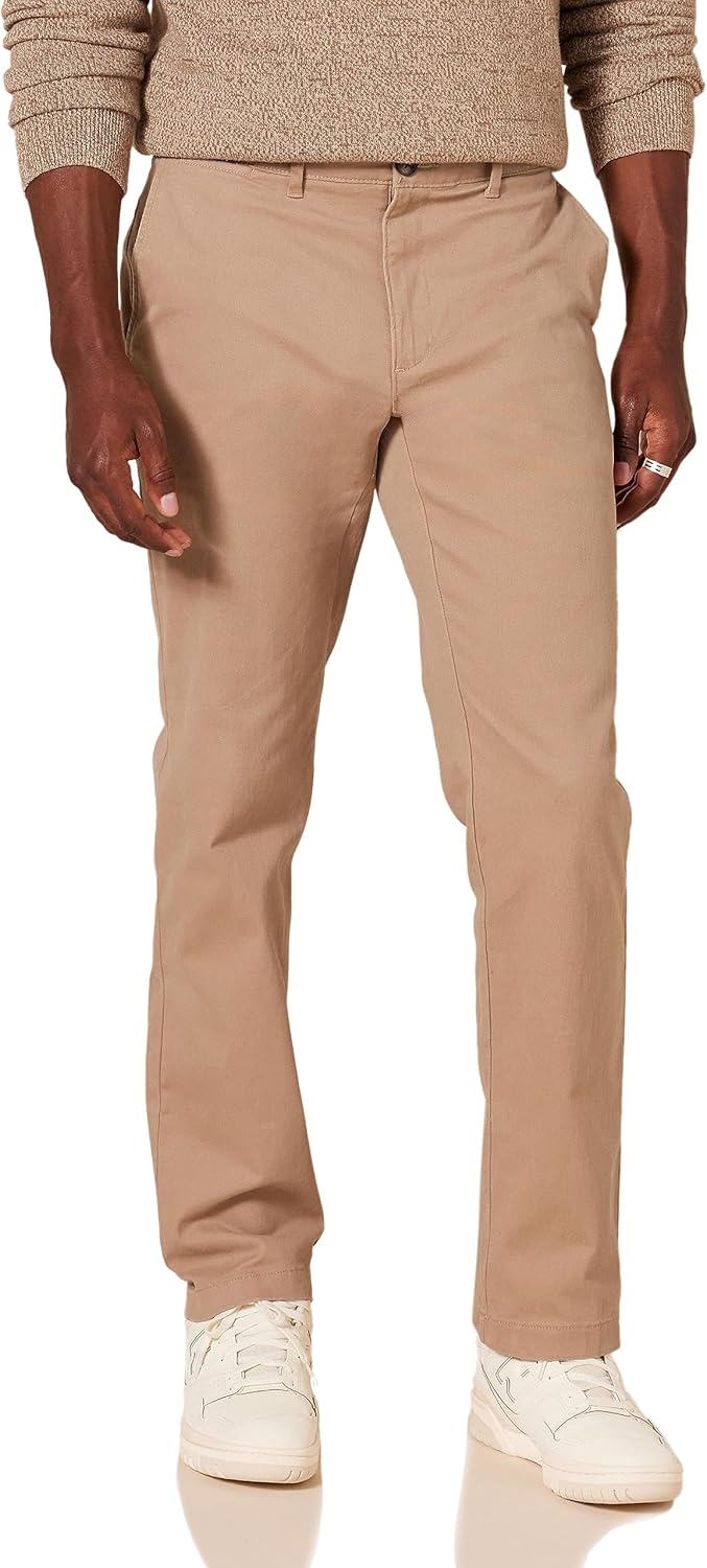 Thumbnail 6 de Amazon Essentials pantalón informal estilo chino elástico caqui 32W / 34L (corte ajustado)