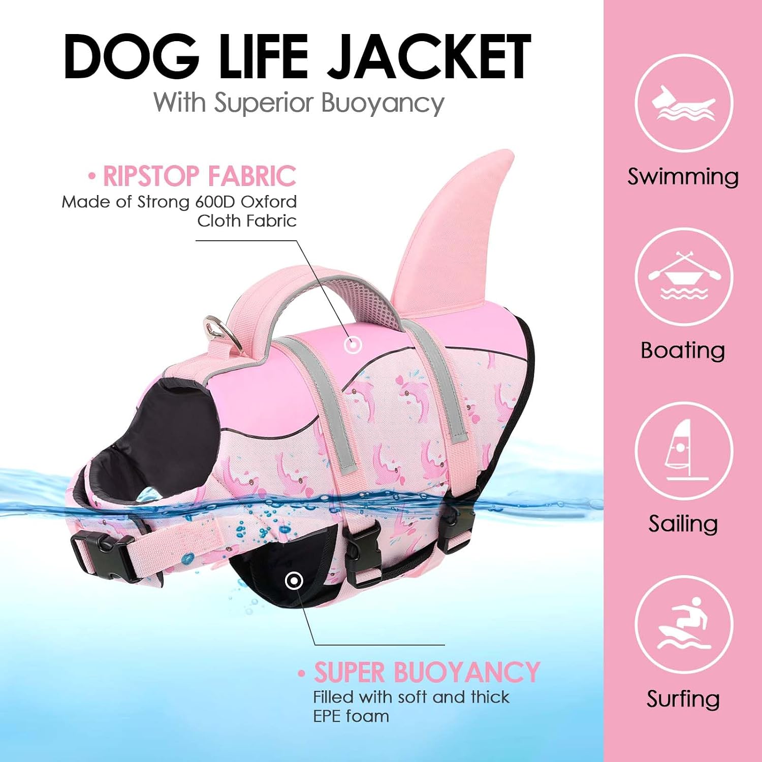 Thumbnail 5 de AOFITEE Dog Life Jacket, L