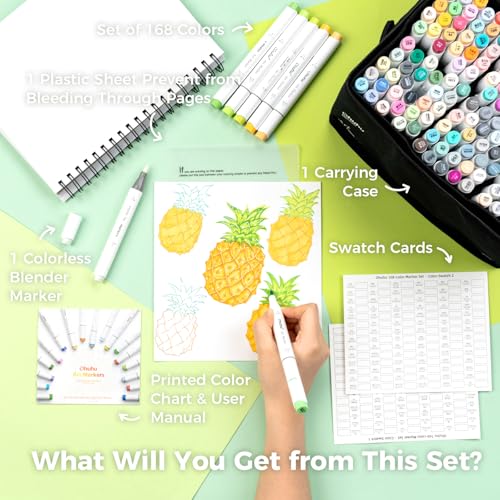 Thumbnail 6 de Ohuhu 168 Colour Brush Markers set for artists 🎨
