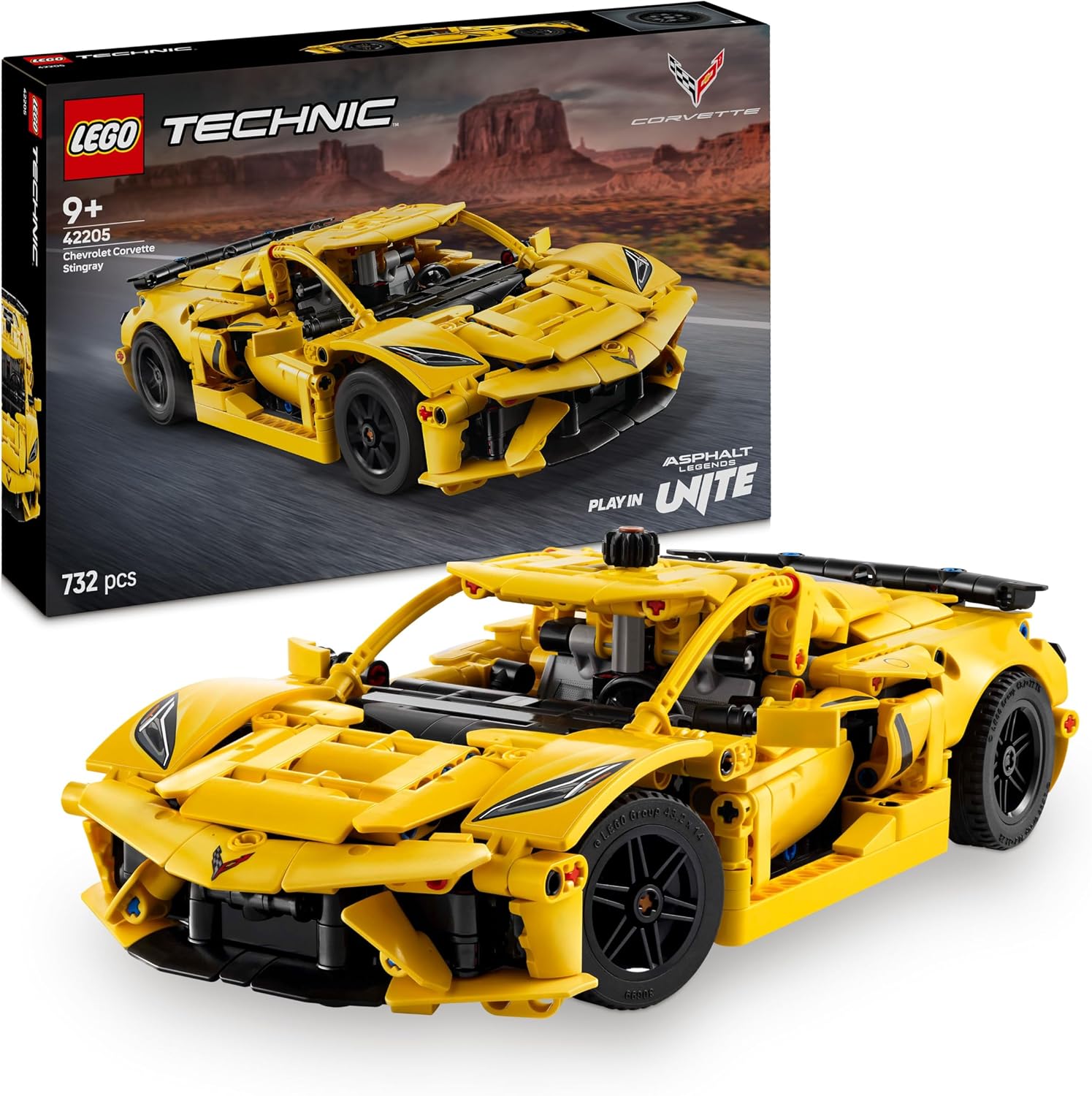 Detalle de LEGO Technic Chevrolet Corvette Stingray 42205