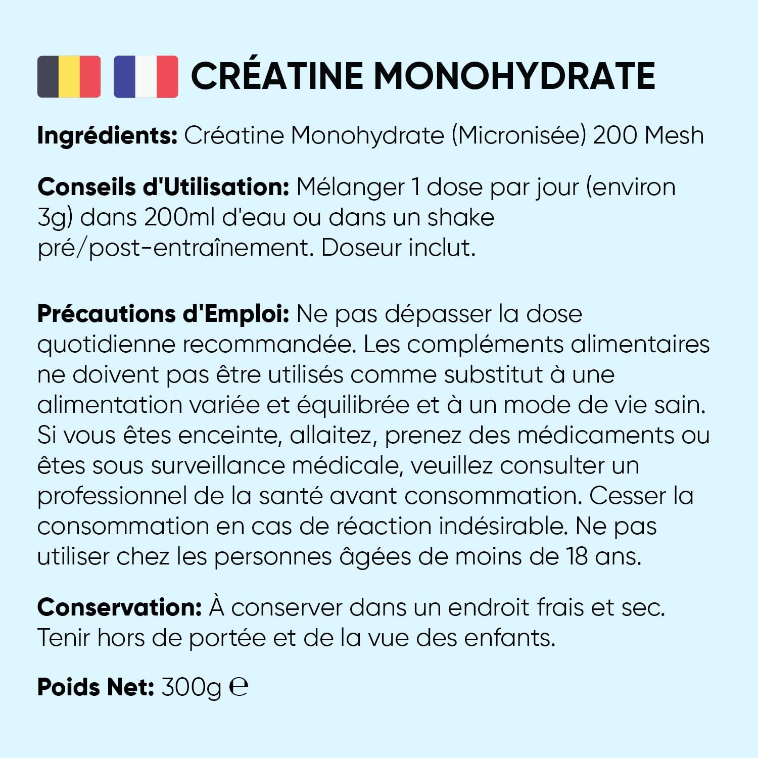 Detalle 2 de WeightWorld Creatine Monohydrate Poudre Pure micronisée sans goût – 300 g, vegan (100 portions)