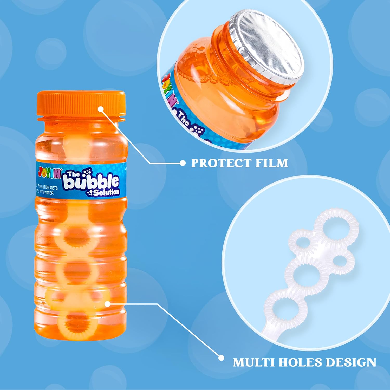 Detalle de JOYIN Bubble Bottles 6 PCS (4oz) Bubble Wands Set