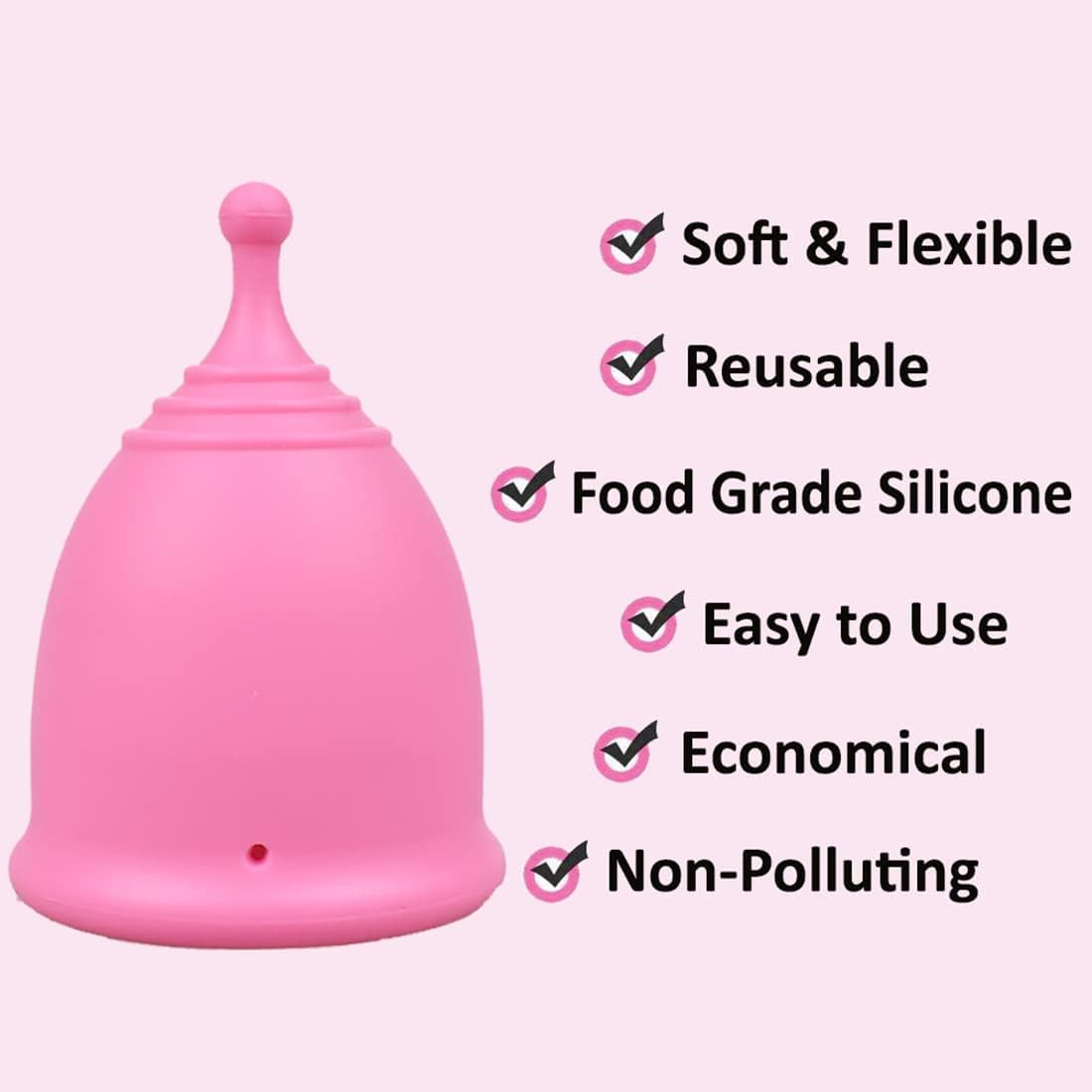 Thumbnail 2 de Shordy Menstrual Cup with Mini Box (Medical Grade Silicone) – Pink, Set of 2