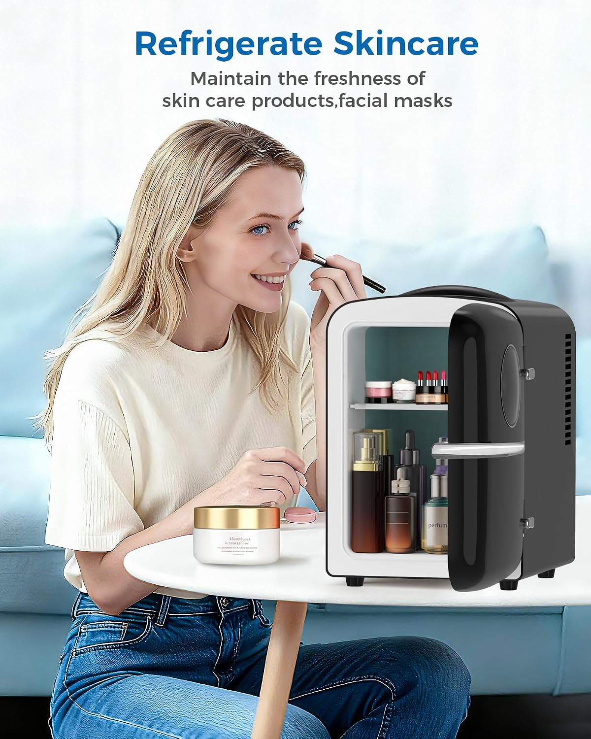 Thumbnail 5 de Electactic LY2504L1 4L Mini Fridge for Skincare and Drinks, Black