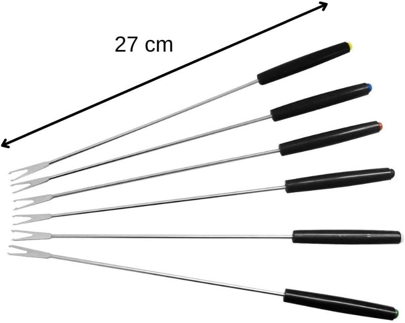 Thumbnail 2 de Fackelmann Fonduegabeln aus Edelstahl (6 Stück) – Fonduespieße mit farbigen Kunststoffgriffen