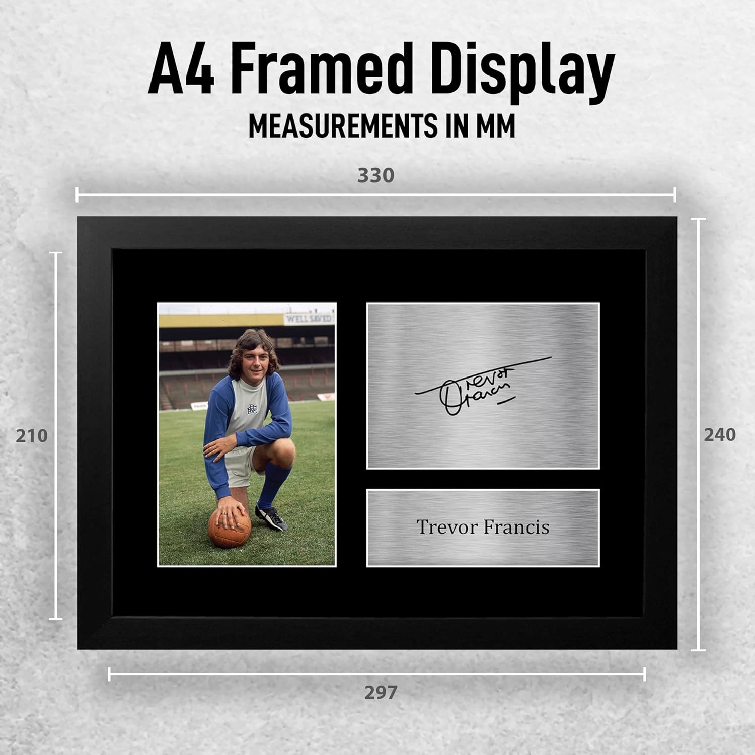 Thumbnail 1 de HWC Trading A4 Framed Signed Trevor Francis Birmingham City Autograph Picture (Gift-ready)