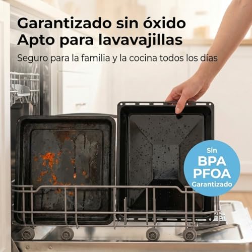 Thumbnail 3 de ICQN Bandeja Esmaltada con Rejilla para Horno 46x37x3 cm: compatible con TEKA y Bosch