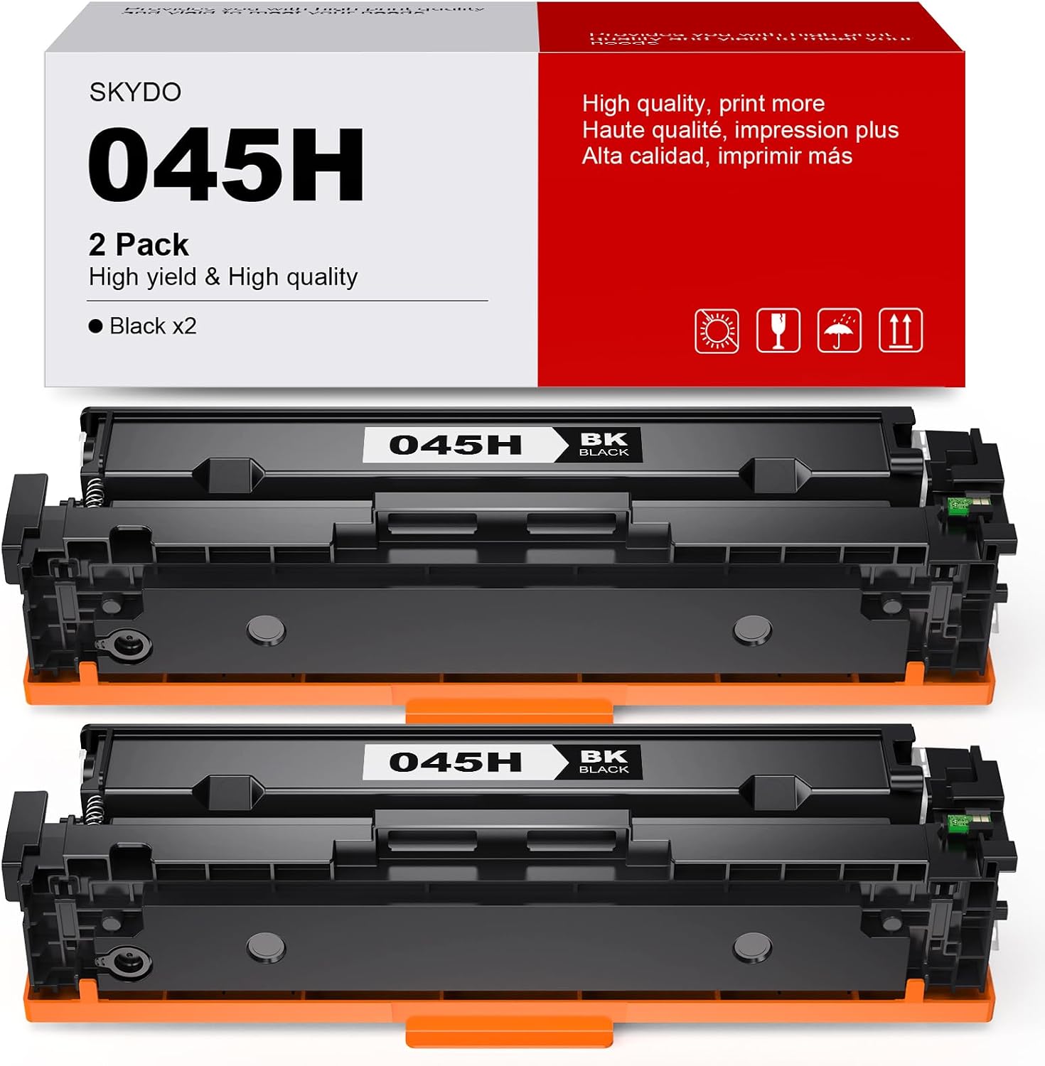 Detalle de Skydo 045H Black Toner Cartridge, 2-Pack for Canon Laser Printers