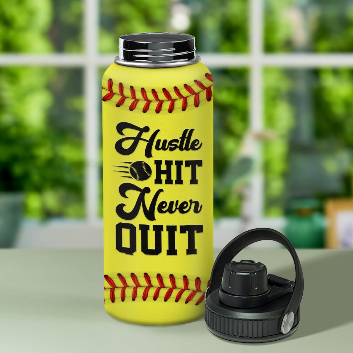 Detalle de SANDJEST SJ-DW-SS-WB32CL 32 oz Insulated Stainless Steel Softball Bottle