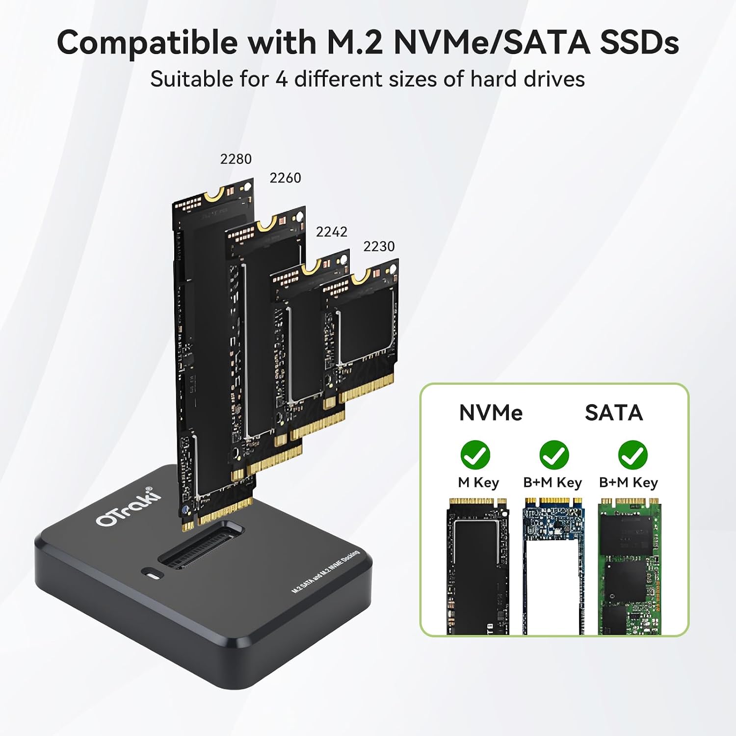 Thumbnail 2 de OTraki Docking Station M.2 NVMe & SATA 10Gbps