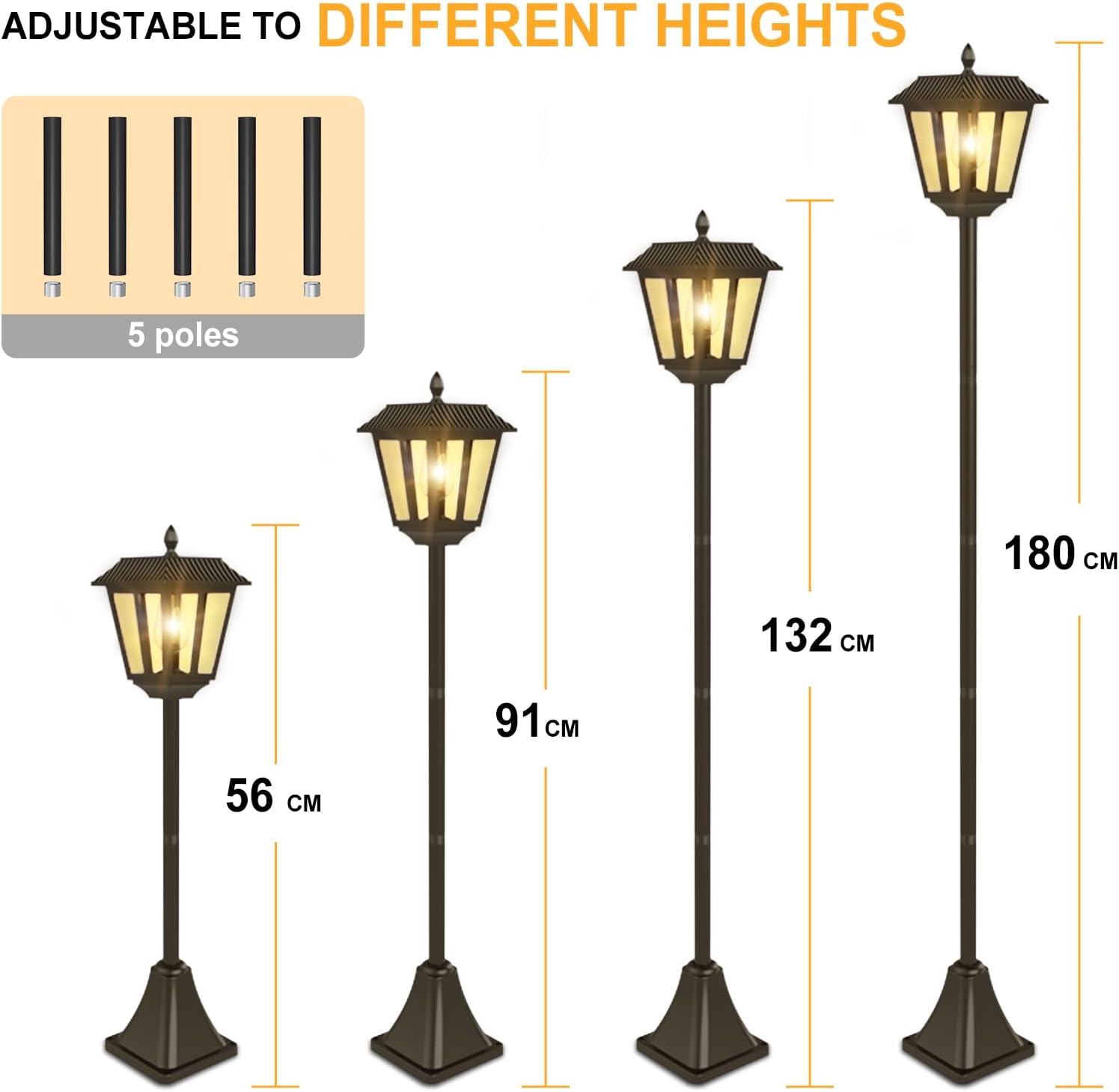 Detalle 2 de Artrastar LED Faroles Solares 180 cm