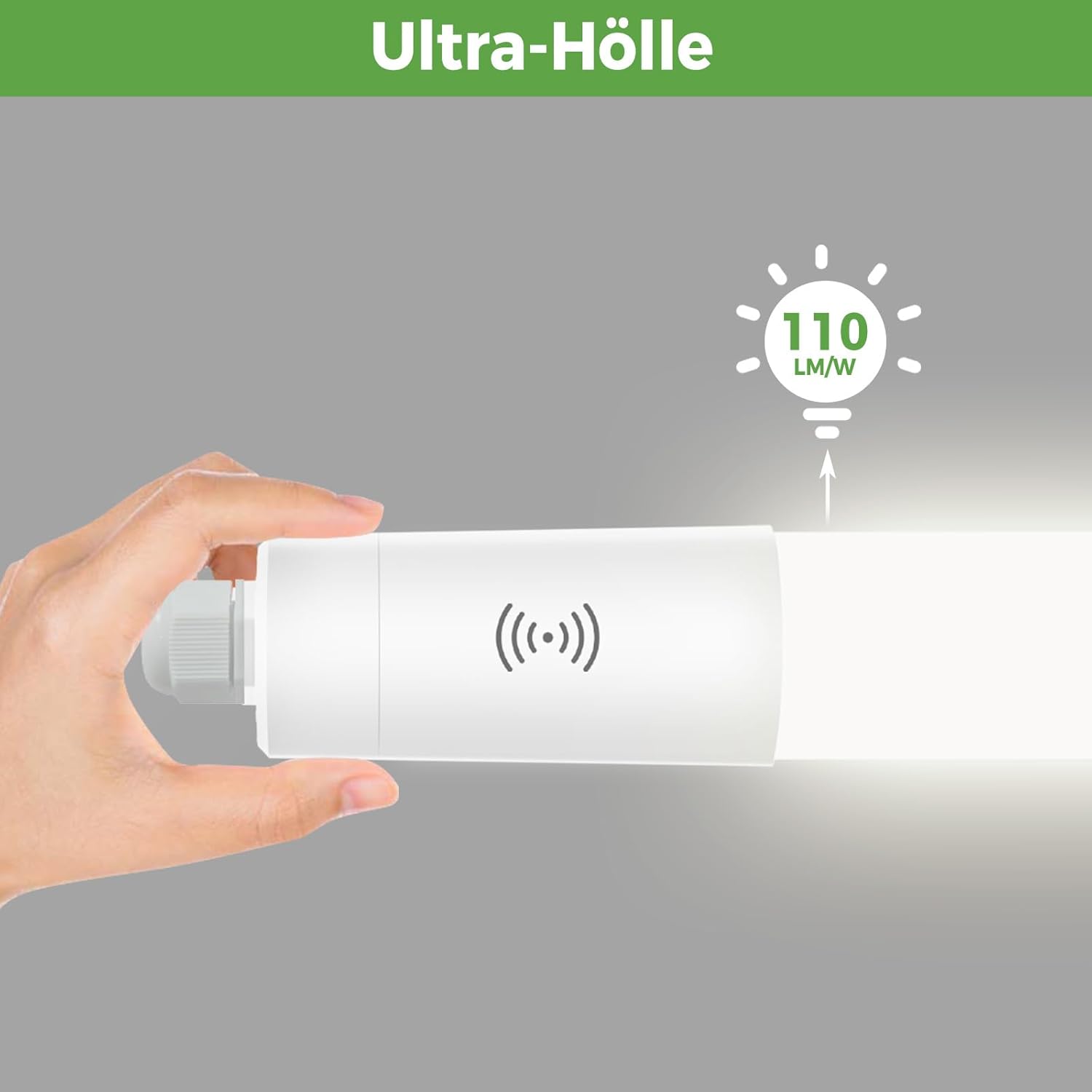 Thumbnail 6 de zemty Feuchtraumleuchte LED 60 cm mit Bewegungsmelder, 4000K, IP65