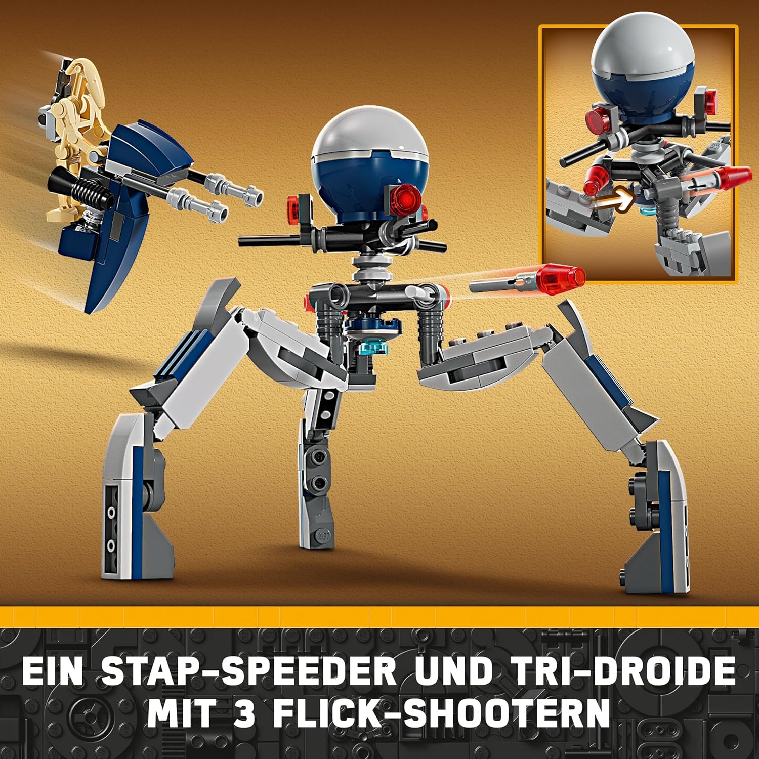 Thumbnail 4 de LEGO Star Wars 75372 Clone Trooper & Battle Droid Battle Pack – inkl. 4 Minifiguren, 5 Droiden und Speeder Bike