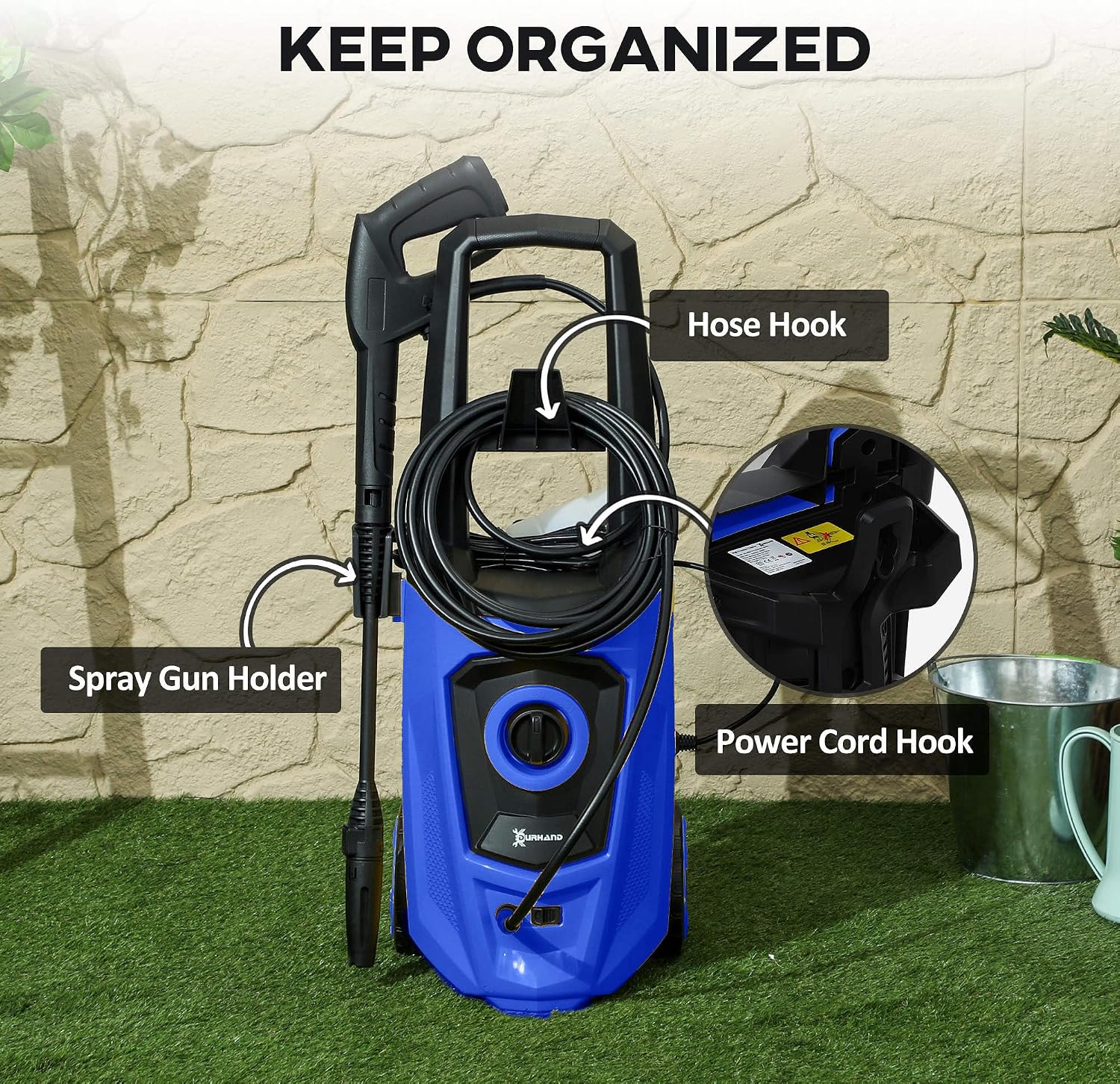 Thumbnail 5 de DURHAND 1800W jet washer 150 bar