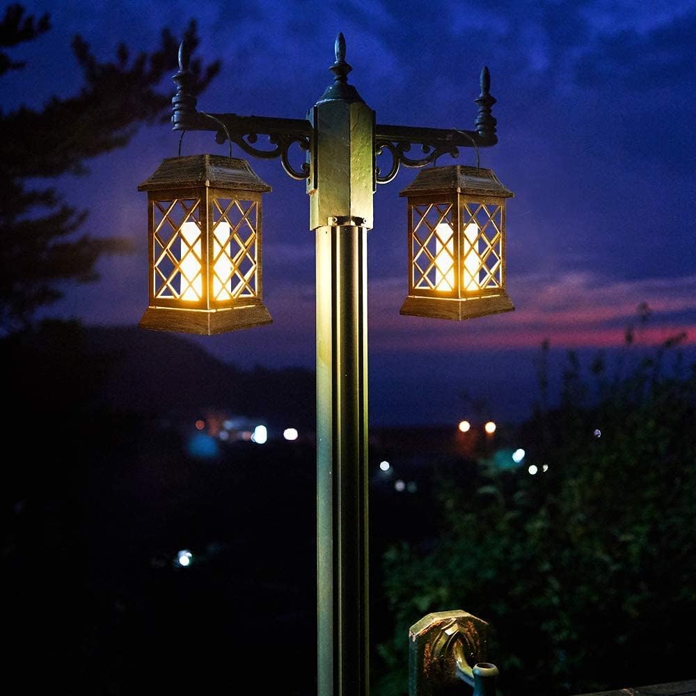 Thumbnail 4 de Solarbaby Solar Garten Lichter – Outdoor Laterne aus Metall mit Flammeneffekt (2er Set, Bronze)