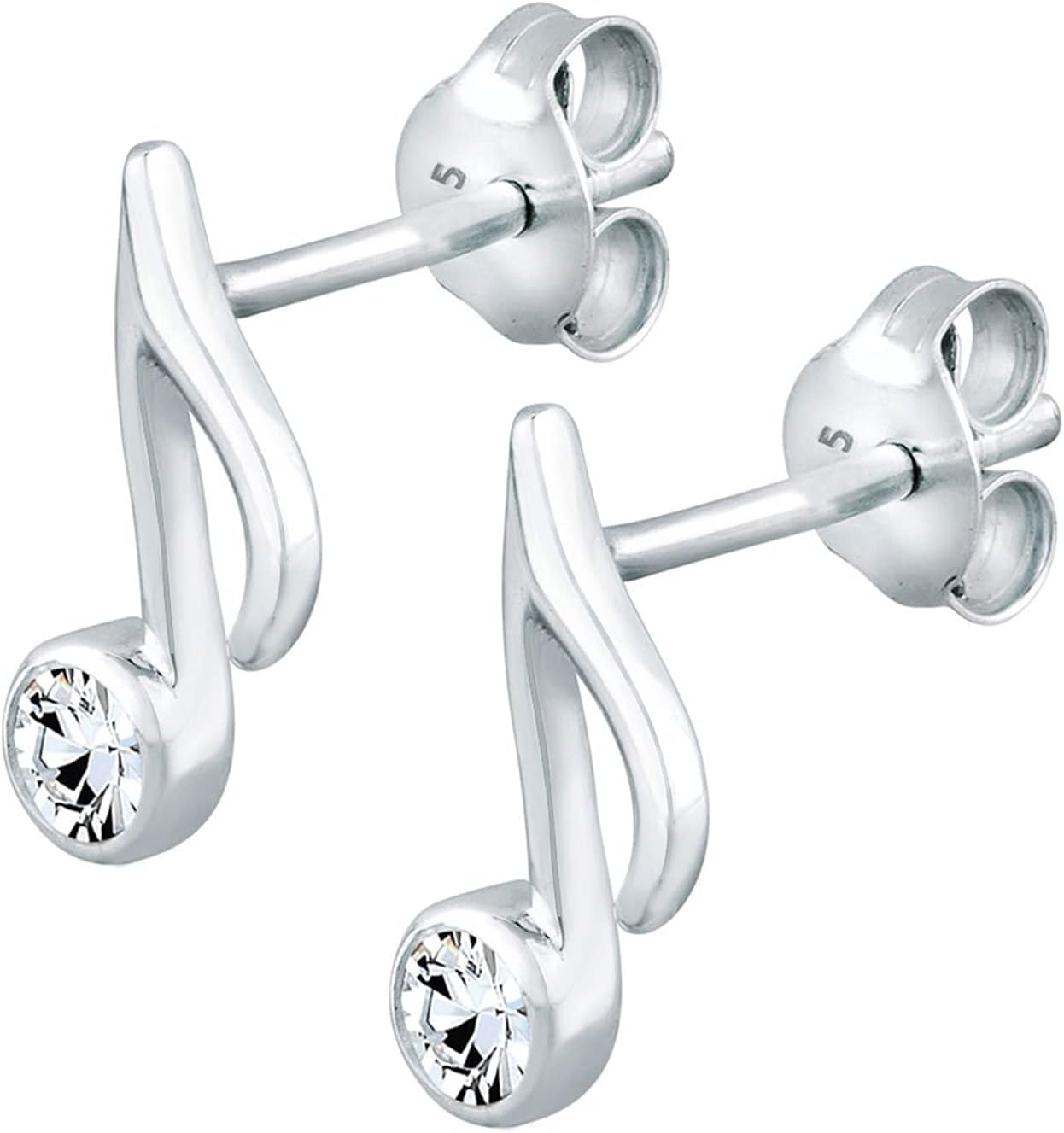 Thumbnail 2 de Elli Ohrstecker Note Kristalle 925 Silber