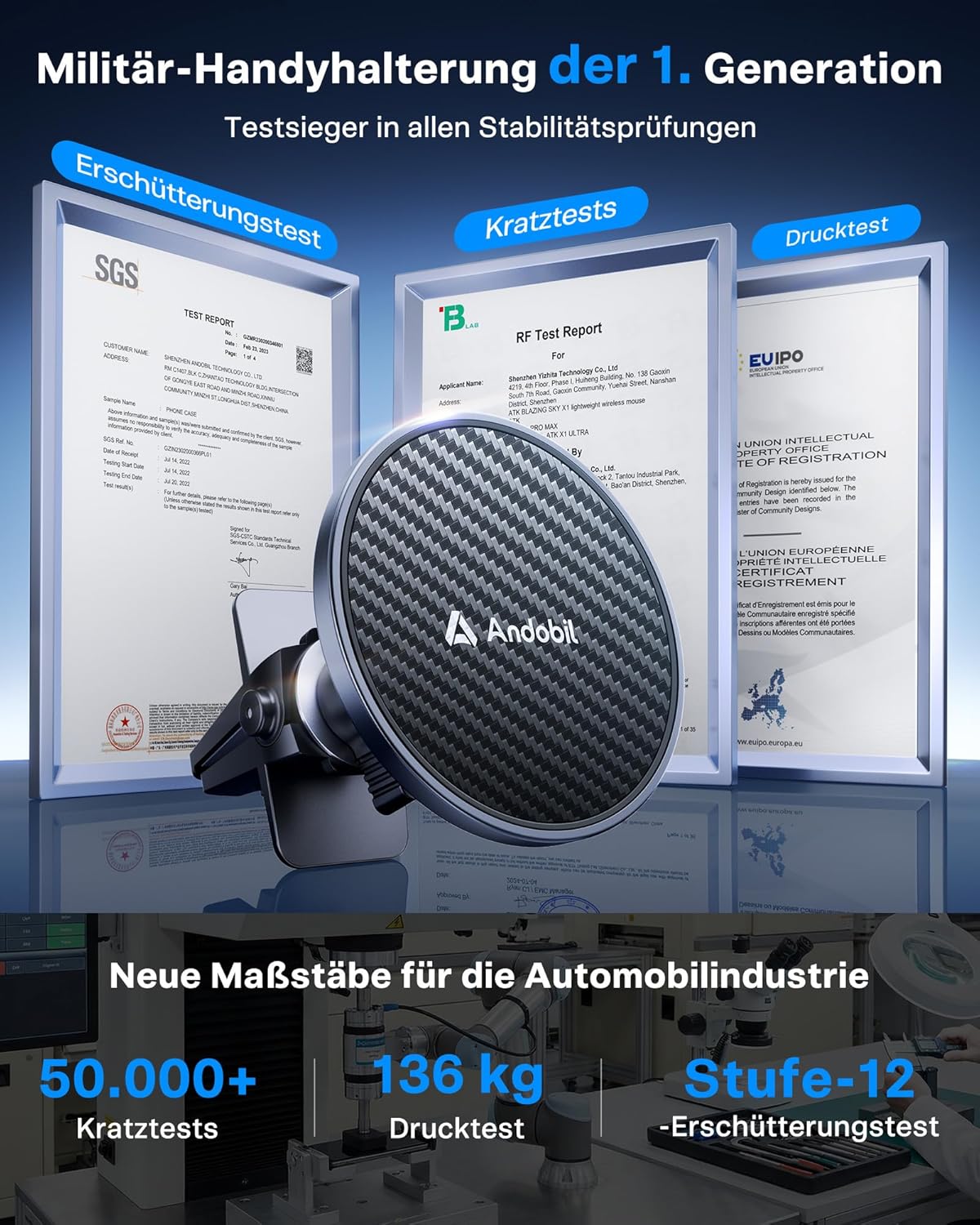 Detalle 2 de andobil Magnet Handyhalterung Auto mit 360°