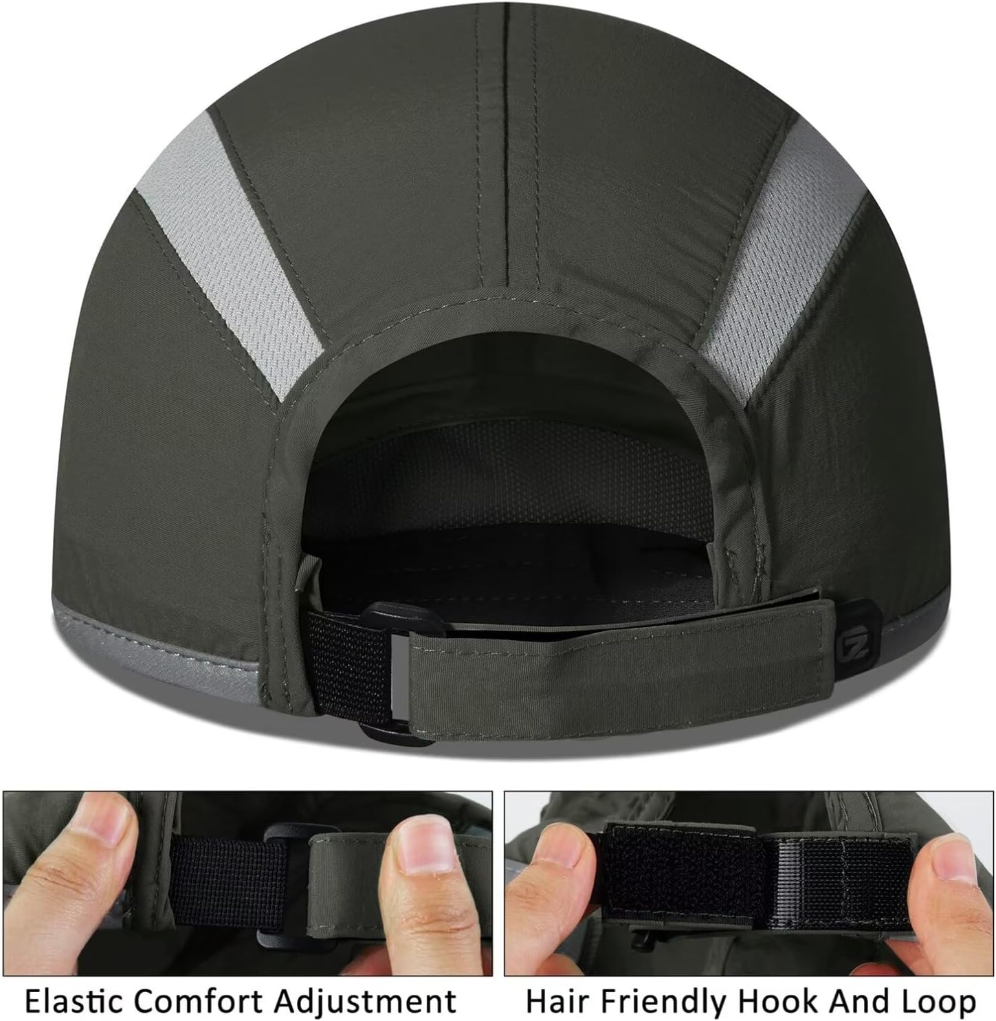 Detalle de GADIEMKENSD UPF50+ Folding Outdoor Hat – Unstructured Reflective Design