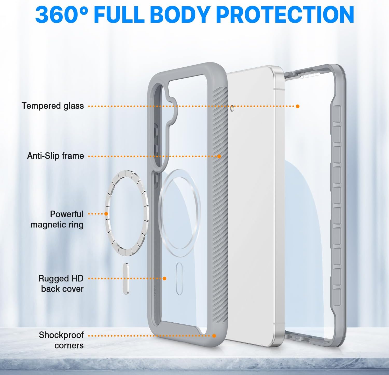 Thumbnail 1 de CENHUFO Samsung S25 FE case with screen protector