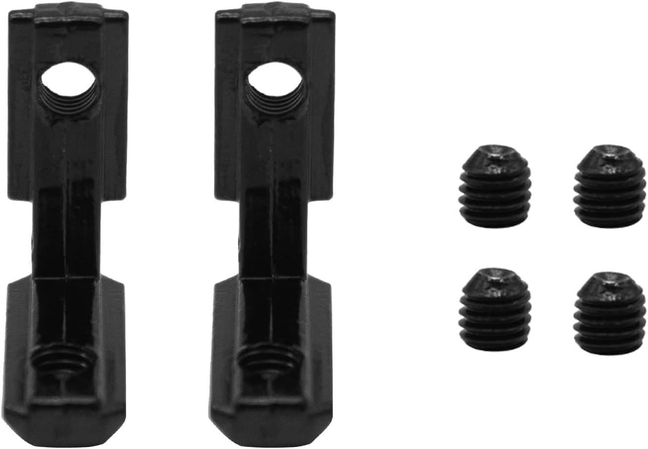 Detalle de iMetrx L‑Form 90° Innenwinkel für 20x20 Aluminiumprofil, 26 Stück Schwarz (V‑Typ/T‑Typ)