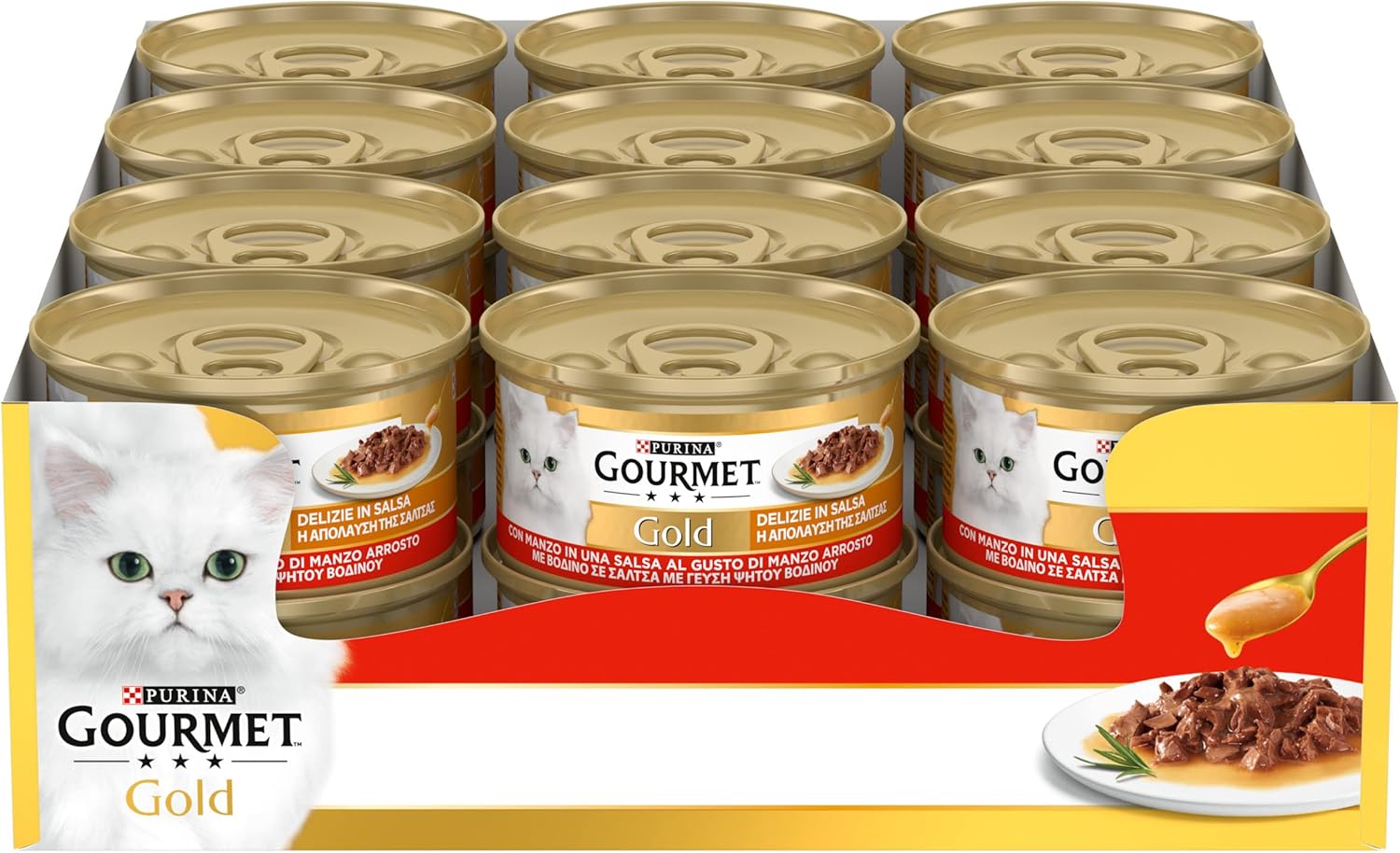 Detalle de GOURMET Gold Delizie in Salsa 24 lattine 🐱
