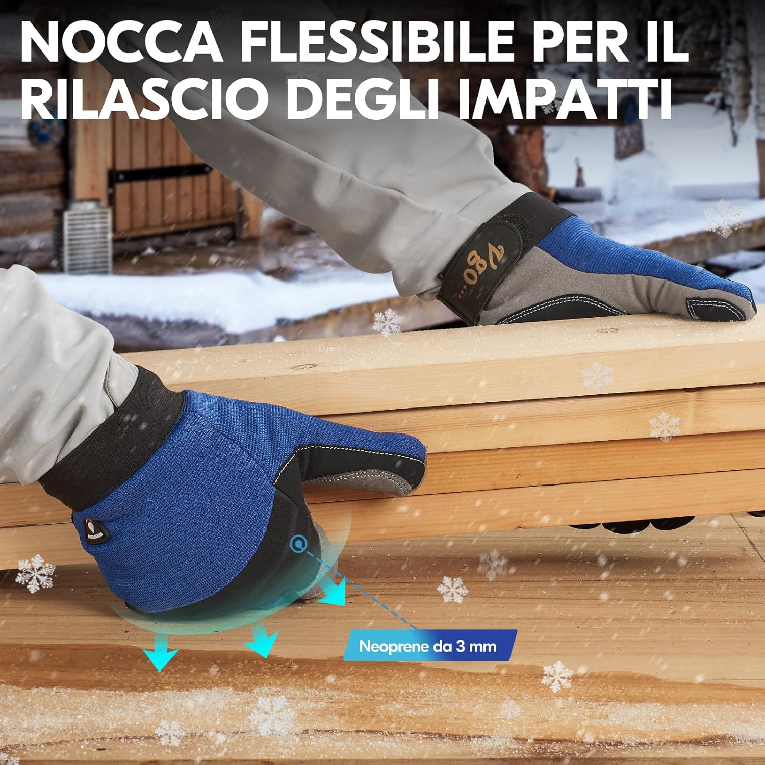 Thumbnail 4 de Vgo... Guanti da lavoro invernali impermeabili 0°C/32°F per sicurezza e freddo (SL7621FLWP)